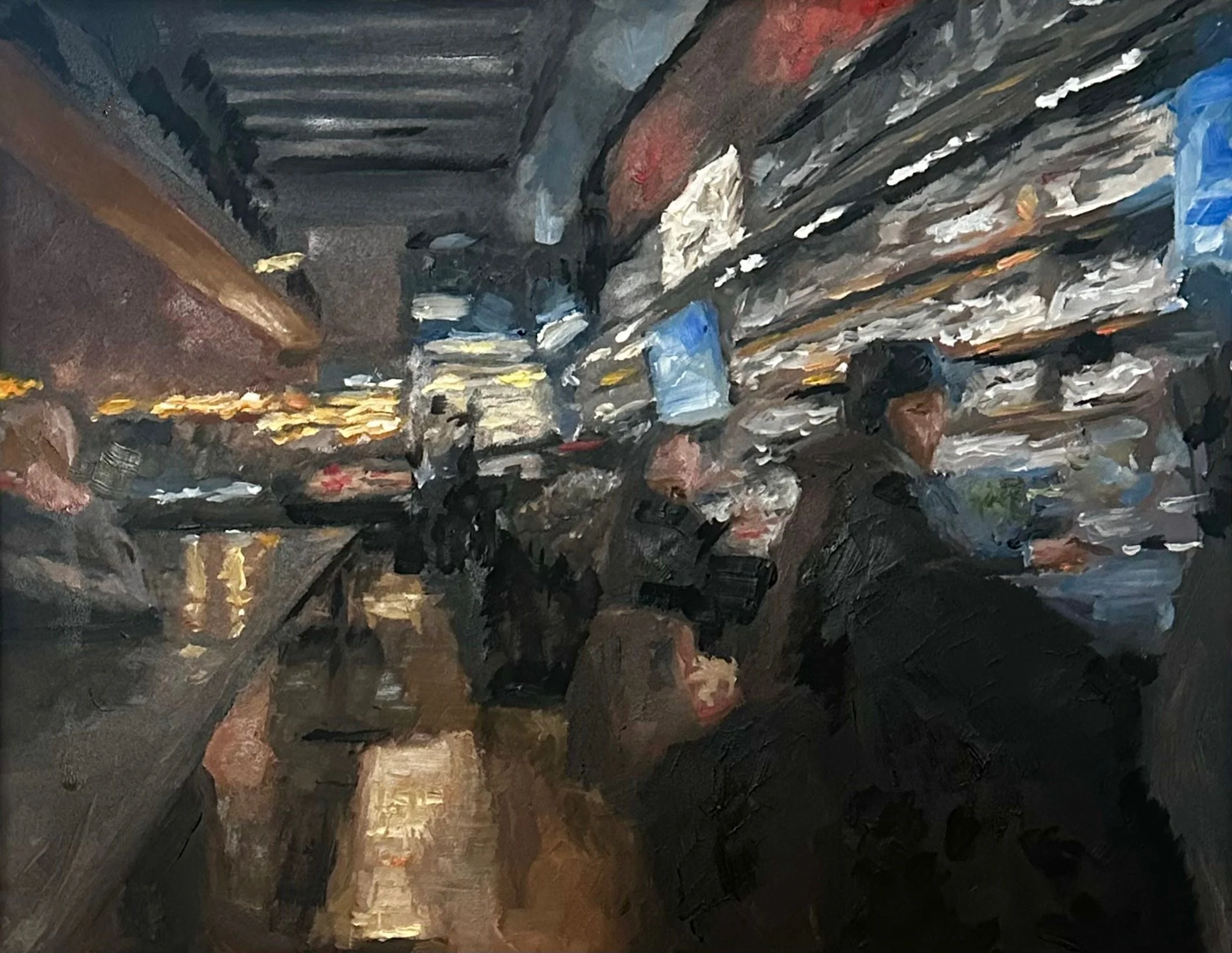 Whiskey Street - 11x14 oil on panel - $700