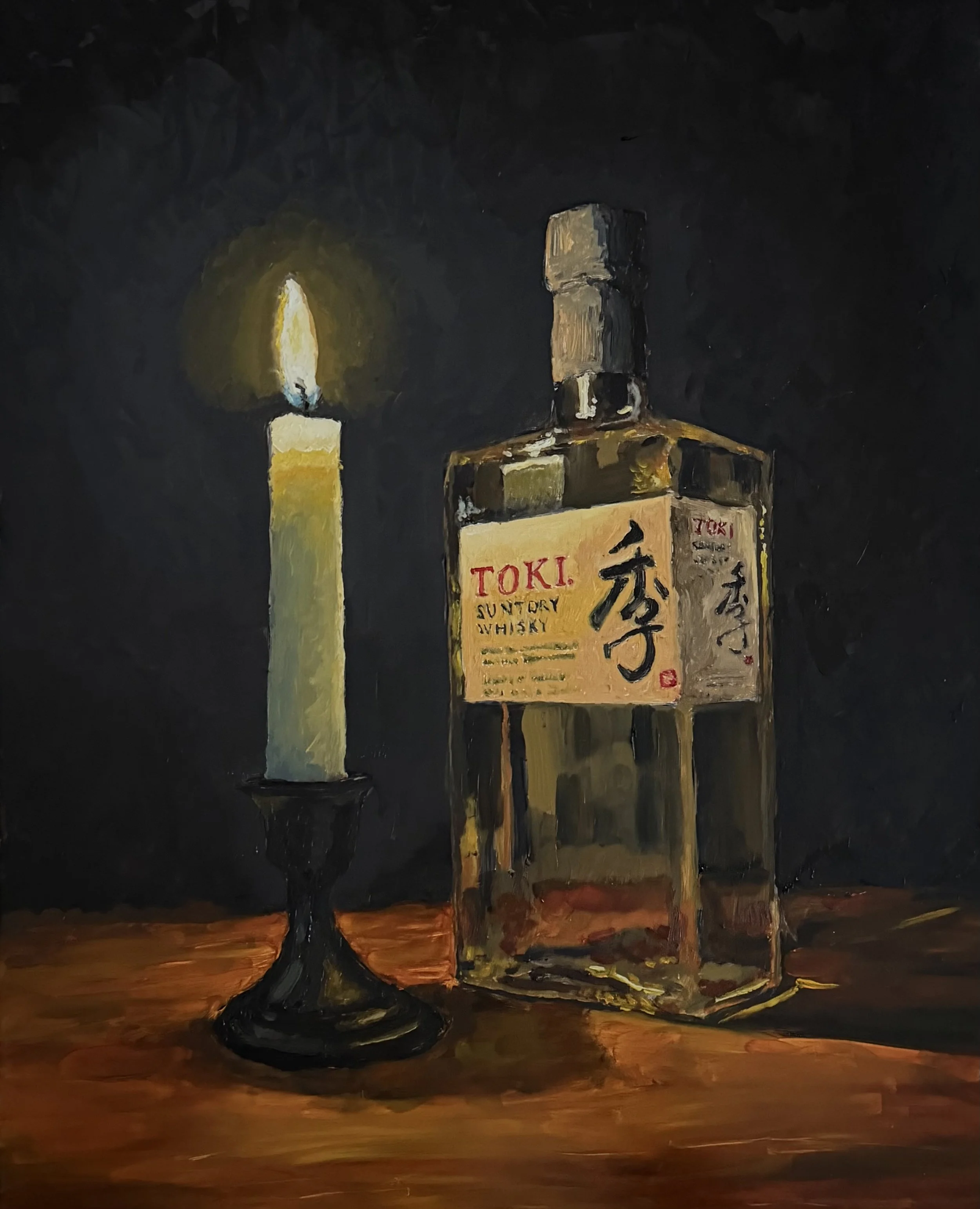 Candlelight Toki - 20x16 oil on panel - $900