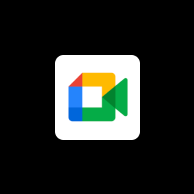 Google Meet logo on a black background