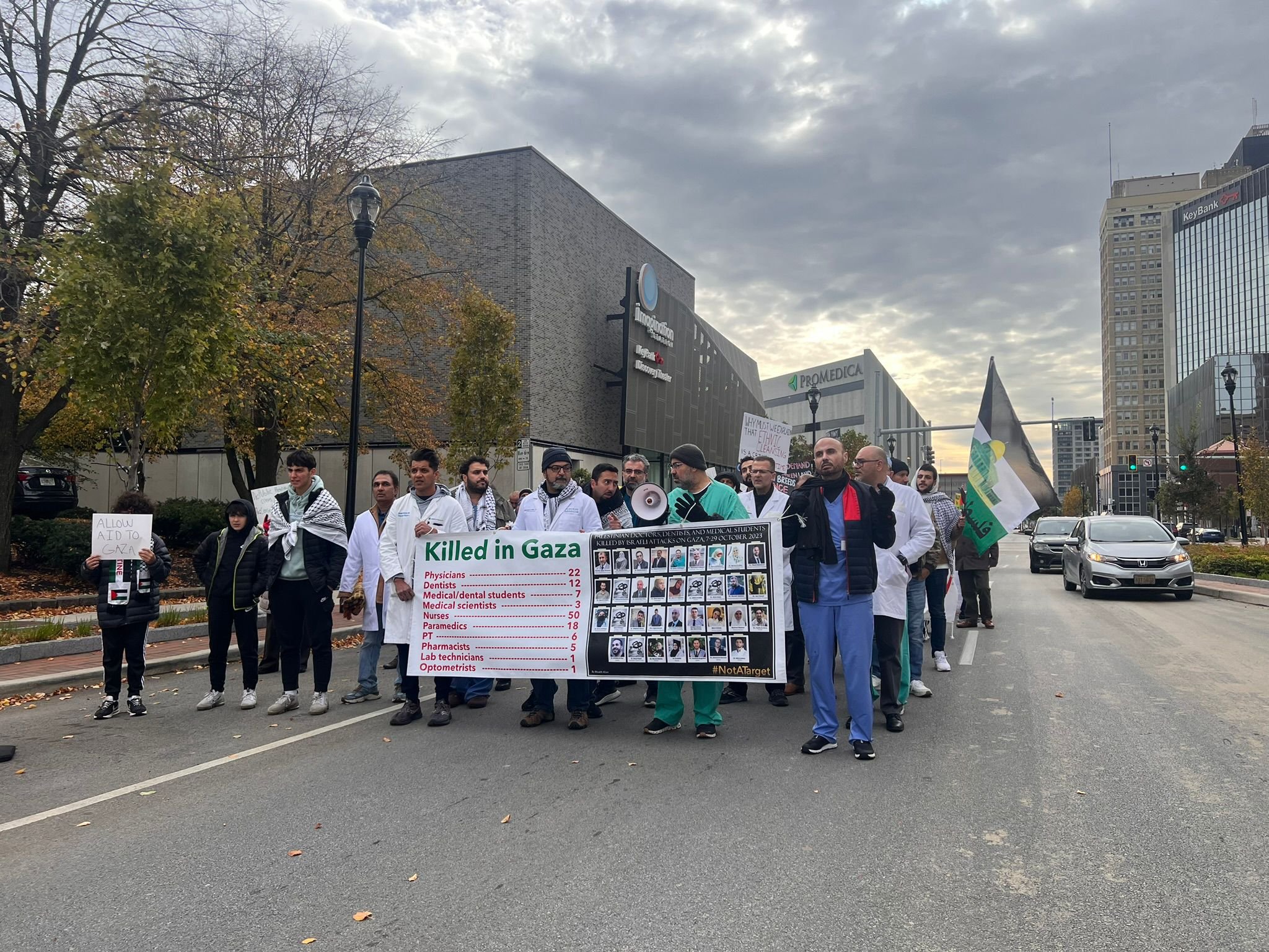 Healthcare Workers March in solidarity with doctors in Gaza