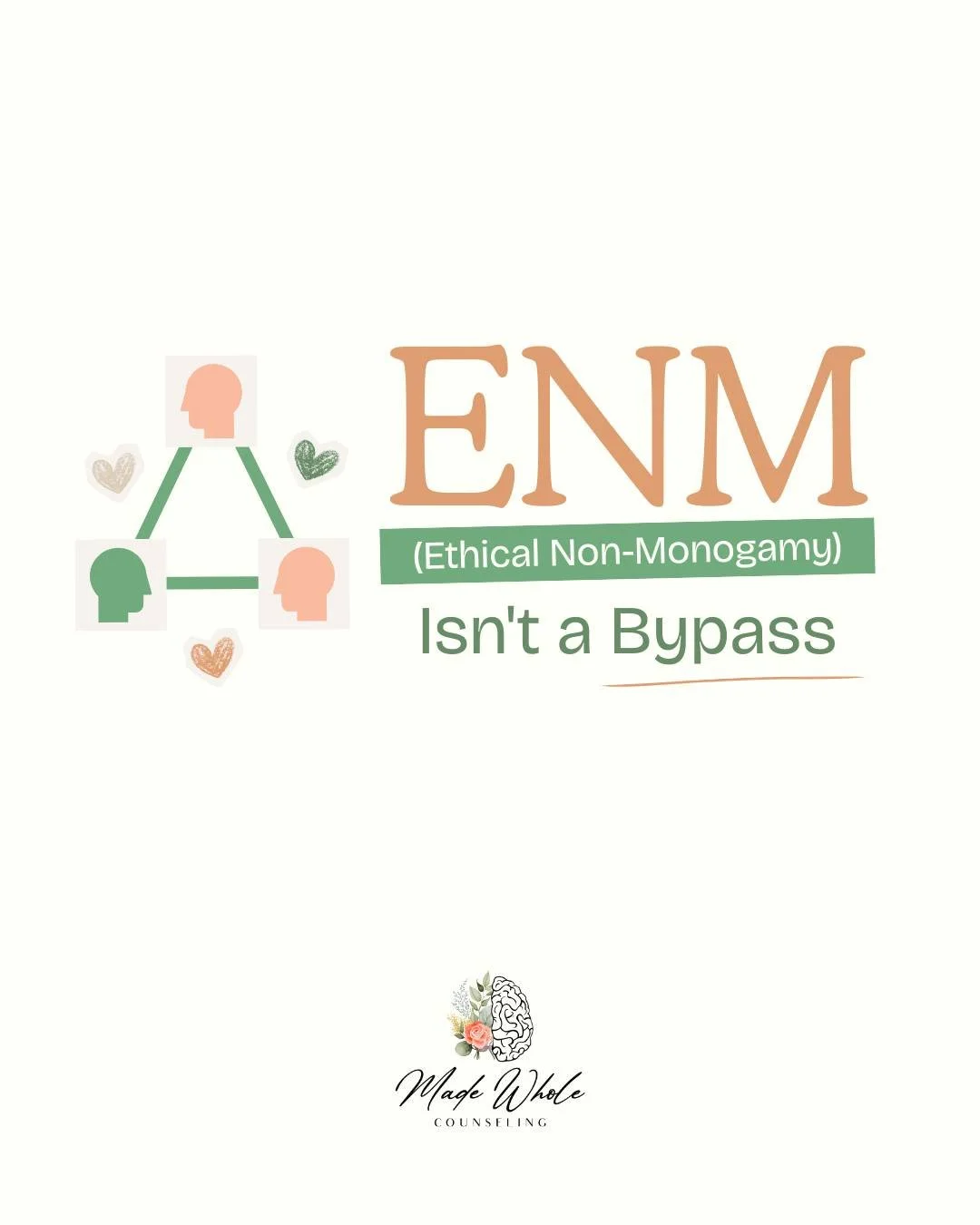 Ethical non-monogamy can be beautiful, expansive, and deeply aligned.
 
It can also become a place where relational patterns hide.
 
Avoidant attachment dressed up as "I need freedom." Anxious attachment showing up as jealousy you shame you
