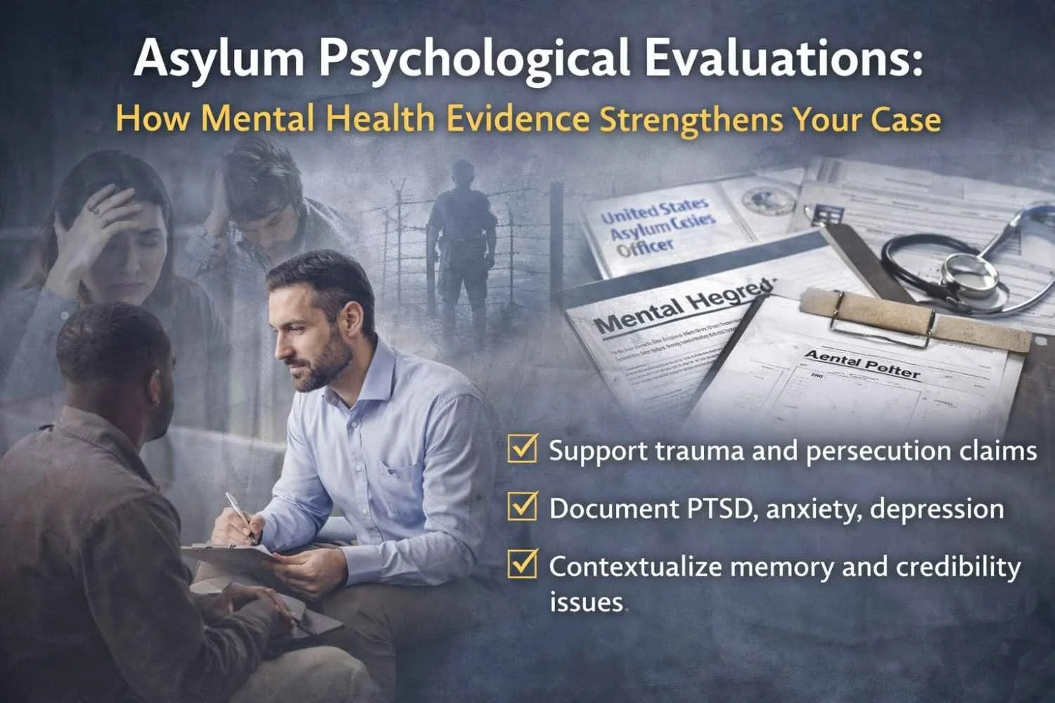 Asylum Psychological Evaluations: How Mental Health Evidence Strengthens Your Case