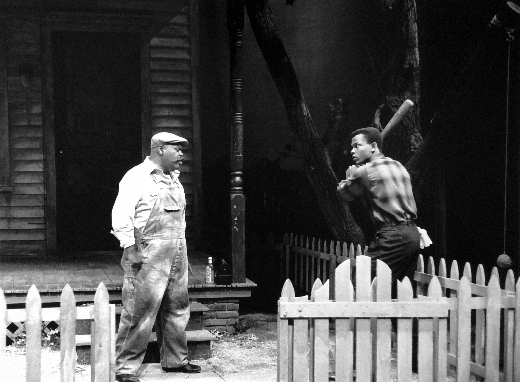 Monti Sharp and Ted Ross onstage in FENCES at Cincinnati Playhouse.