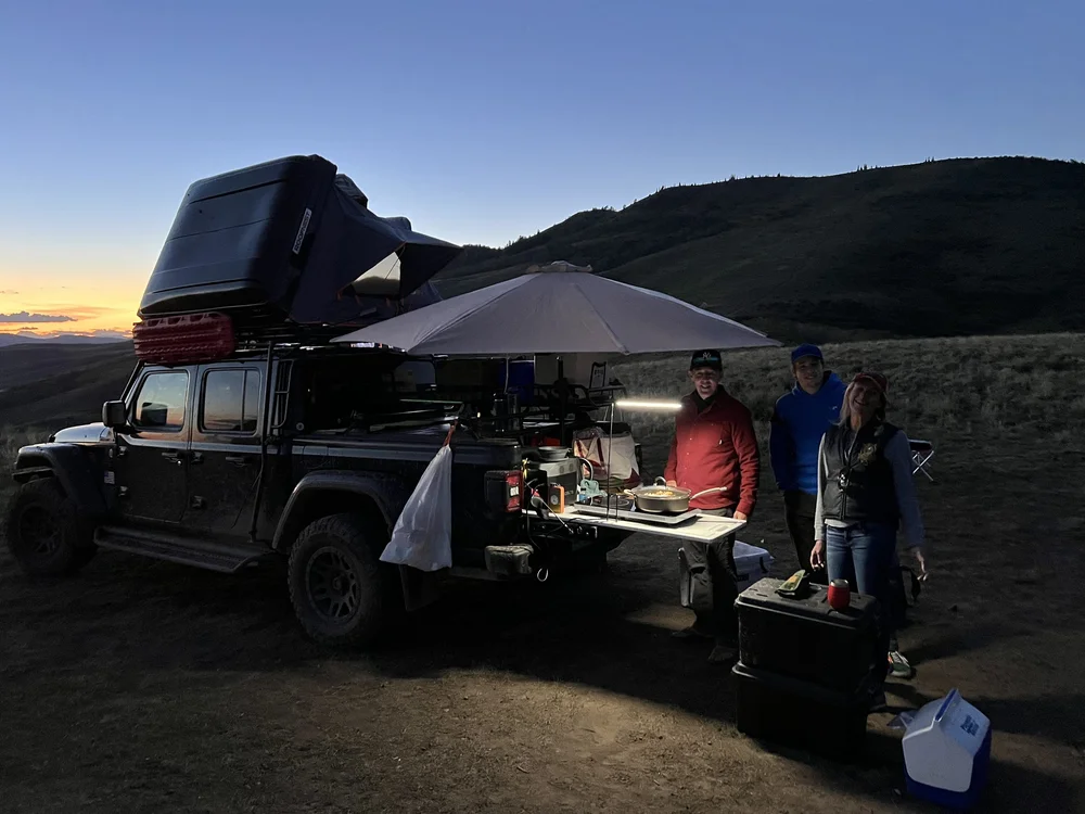 Camp in the field