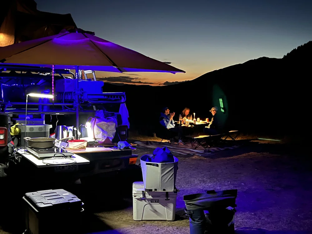 Camp in the field