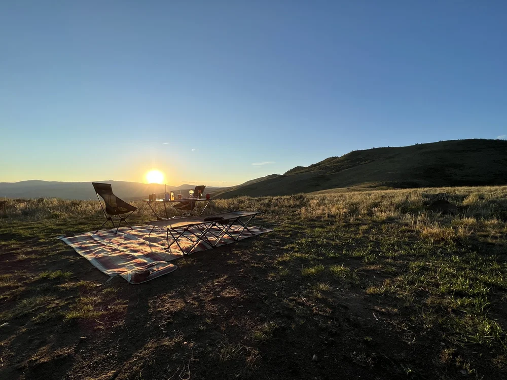 Camp in the field