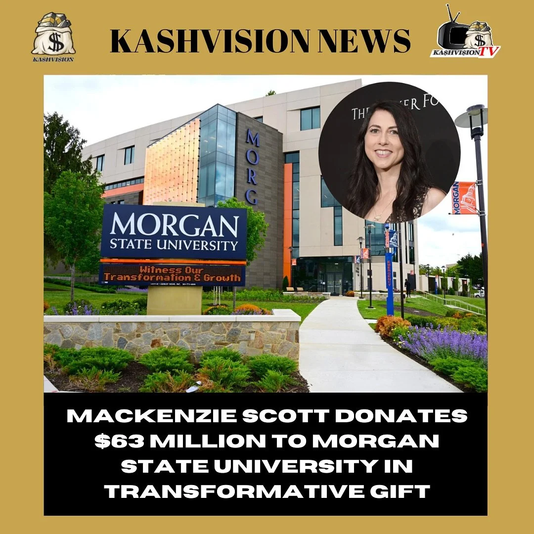 💰 Morgan State University just received a transformative 63 million dollar donation from philanthropist MacKenzie Scott, her second major gift to the HBCU bringing her total to 103 million 🙌🏾 This unrestricted funding will fuel student success, re