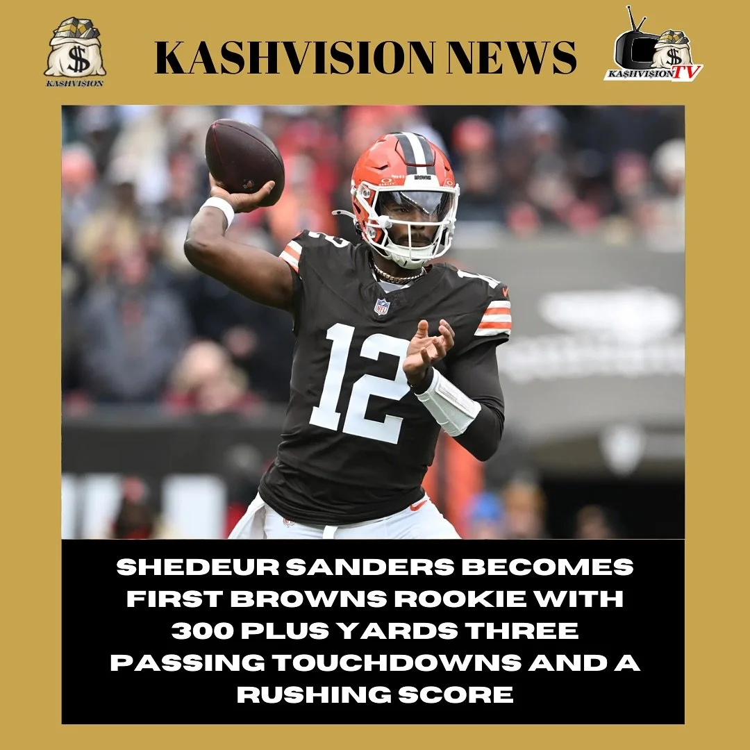 Shedeur Sanders just delivered a historic performance for the Cleveland Browns and the league felt it today. 🔥🏈

The rookie went off for 364 passing yards, 3 passing touchdowns, and 1 rushing touchdown, becoming the first Browns quarterback since 1