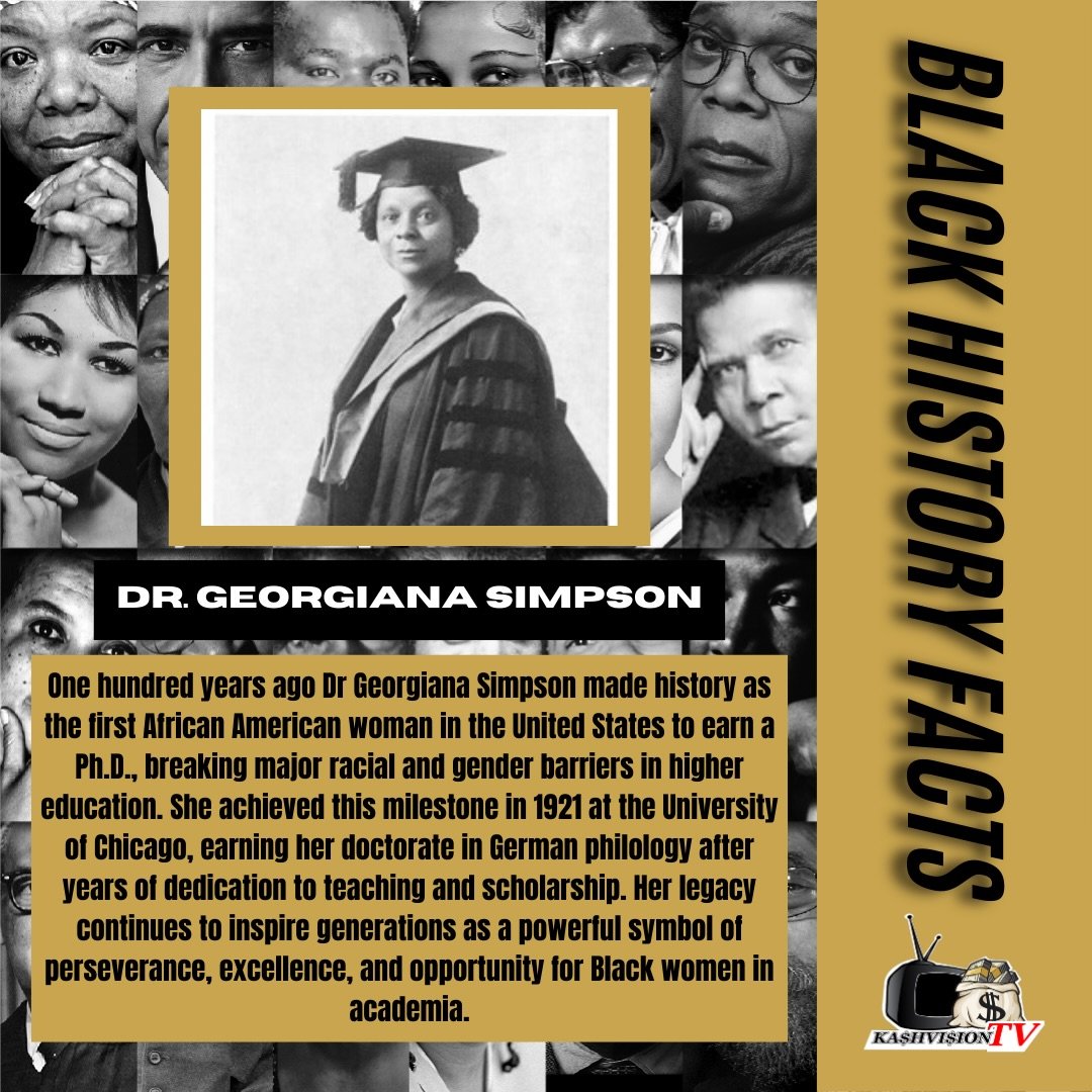 Black History Fact of the Day 🎓🖤

One hundred years ago Dr. Georgiana Simpson made history as the first African American woman in the United States to earn a Ph.D. At a time when both racial and gender barriers were stacked against her she pushed t