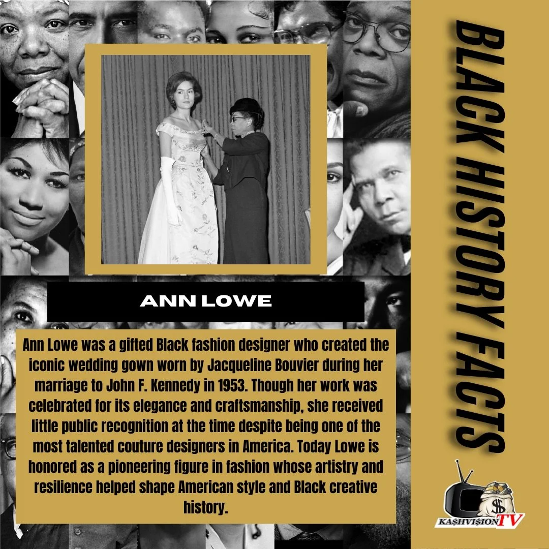 Black History Fact of the Day 🖤

Long before Jacqueline Bouvier&rsquo;s wedding to John F. Kennedy became one of the most celebrated in American history, Black designer Ann Lowe quietly crafted the gown that defined the event&rsquo;s elegance 👗✨

B