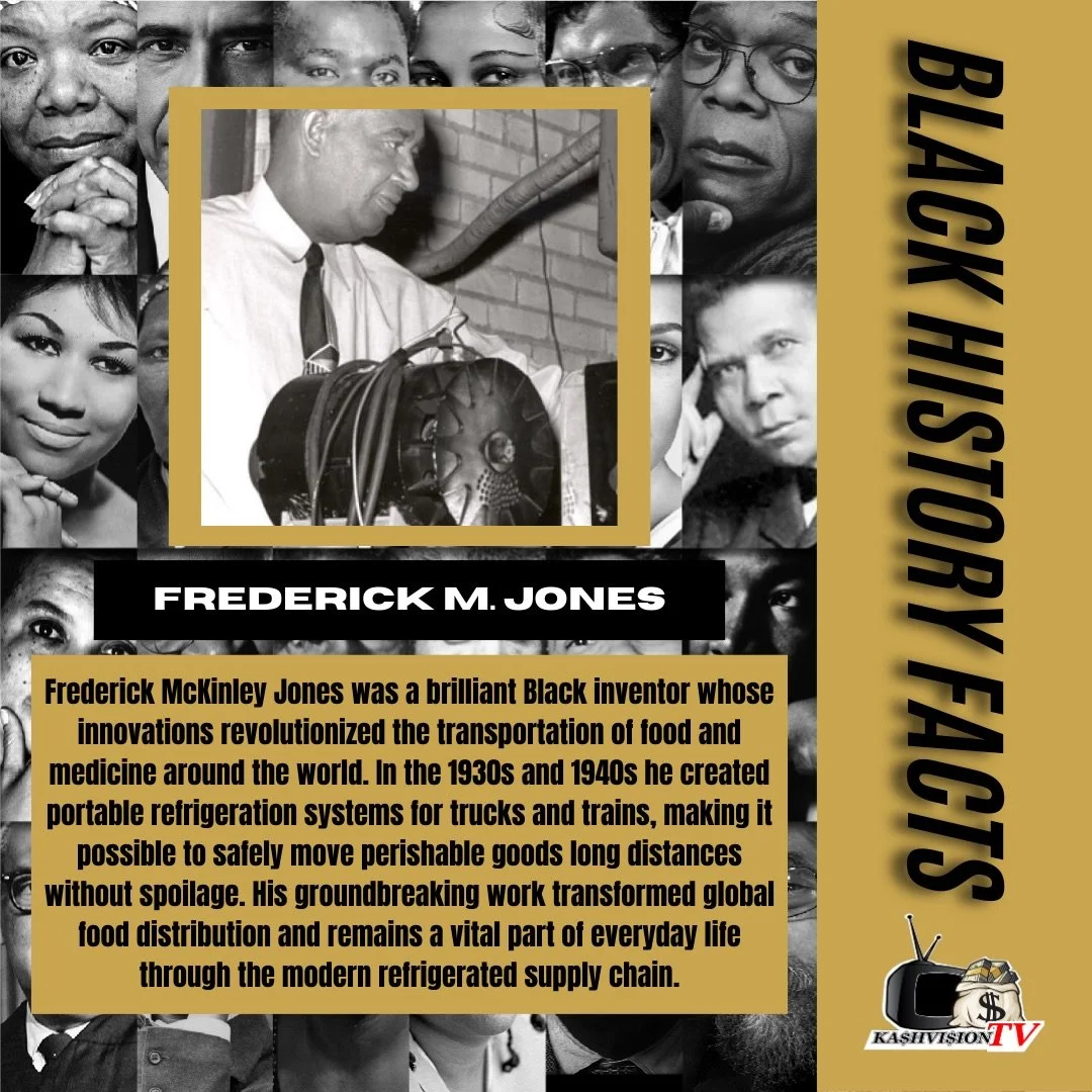 Black History Fact of the Day 🖤

Frederick McKinley Jones was a groundbreaking Black inventor whose innovations changed the way the world transports food ❄️🚚

Born in Cincinnati in 1893, Jones overcame early hardships and went on to develop portabl
