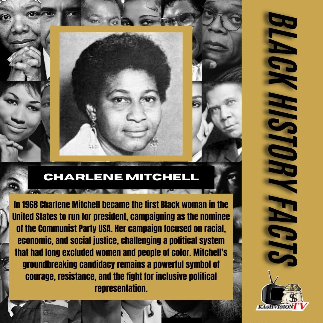 Black History Fact of the Day 🖤

In 1968, Charlene Mitchell made history as the first Black woman in the United States to run for president 🗳️✊🏾

Running as the nominee of the Communist Party USA, Mitchell challenged a system that had long exclude