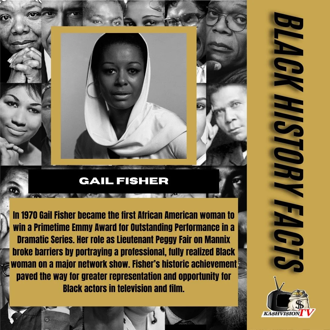 Black History Fact of the Day 📺🖤

In 1970, Gail Fisher made history as the first African American woman to win a Primetime Emmy Award for Outstanding Performance in a Dramatic Series. The win marked a major turning point for representation in telev