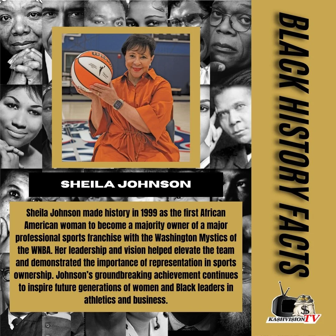 Black History Fact of the Day 🏀✨

In 1999, Sheila Johnson made history as the first African American woman to become a majority owner of a major professional sports team when she co-founded and co-owned the Washington Mystics of the WNBA. Her leader