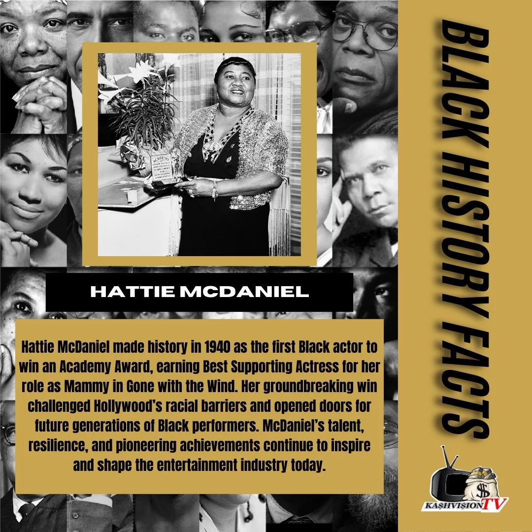 Black History Fact of the Day 🎬🏆

On February 29, 1940, Hattie McDaniel made history as the first Black actor to win an Academy Award, taking home the Oscar for Best Supporting Actress for her role as Mammy in Gone with the Wind. Her performance br