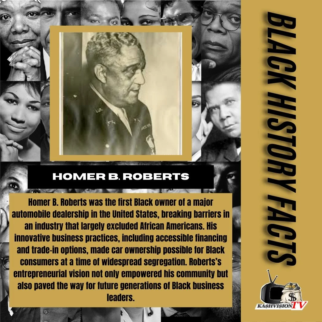Black History Fact of the Day 🚗💼

Homer B. Roberts made history as the first Black owner of a major automobile dealership in the U.S., opening the Homer B. Roberts Motor Company, a Chevrolet dealership in Kansas City, in 1919. At a time when racial