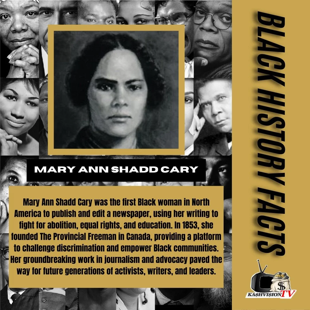 Black History Fact of the Day 📰✊🏾

Mary Ann Shadd Cary was a trailblazer in journalism and activism, becoming the first Black woman in North America to publish and edit a newspaper. In 1853, she founded The Provincial Freeman in Canada, using it to