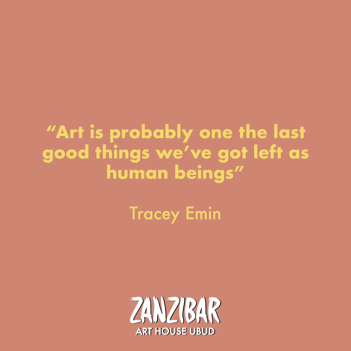 And honestly&hellip; we feel that. 💭✨

In a world that moves fast, scrolls faster, and rarely pauses, art still asks us to slow down. To feel something real. To connect. To remember we're human.

At Zanzibar Art House Gallery in Ubud, we see it ever