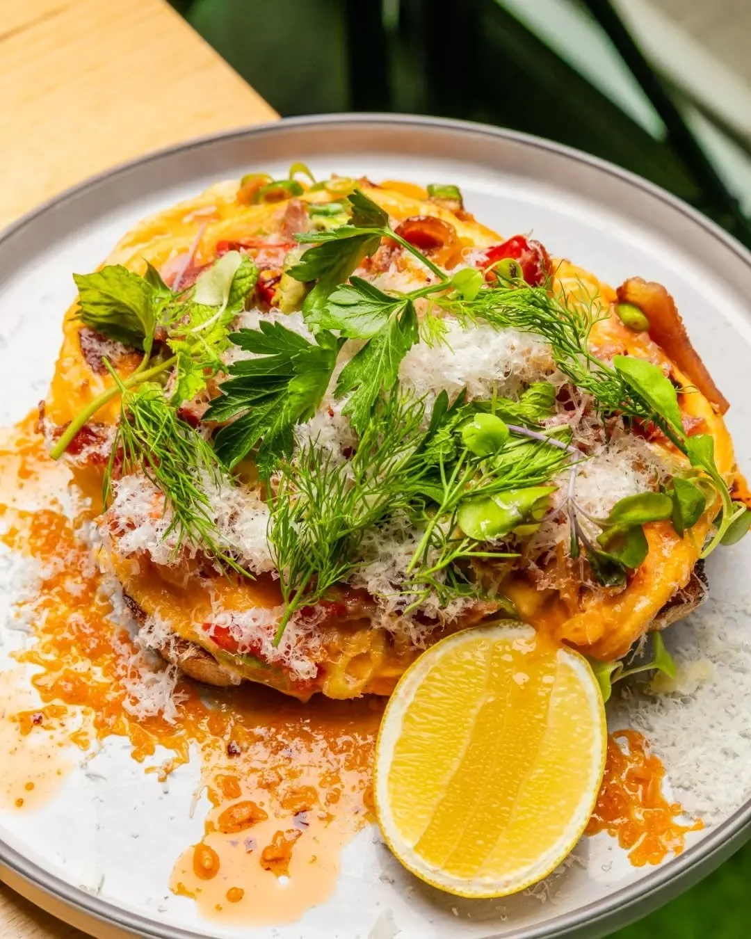 A little heat never hurt anyone... at least, not the Chilli Scramble kind. 🥵 😏 Finished with parmesan, herbs and spring onion on sourdough toast, this is the plate that gets you going PROPERLY 🔥