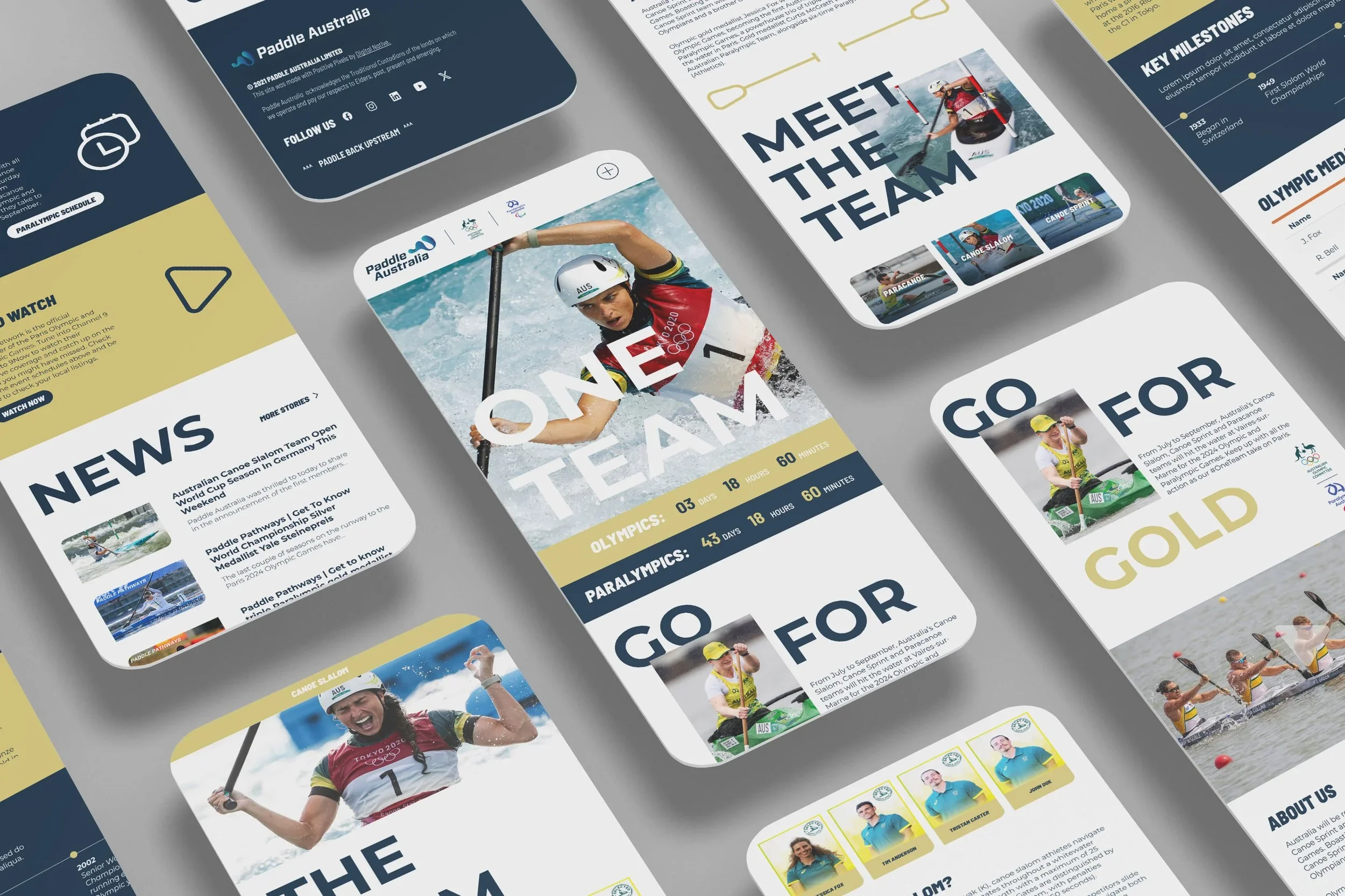 Paddle Australia for the Paris Olympics - UI, UX
