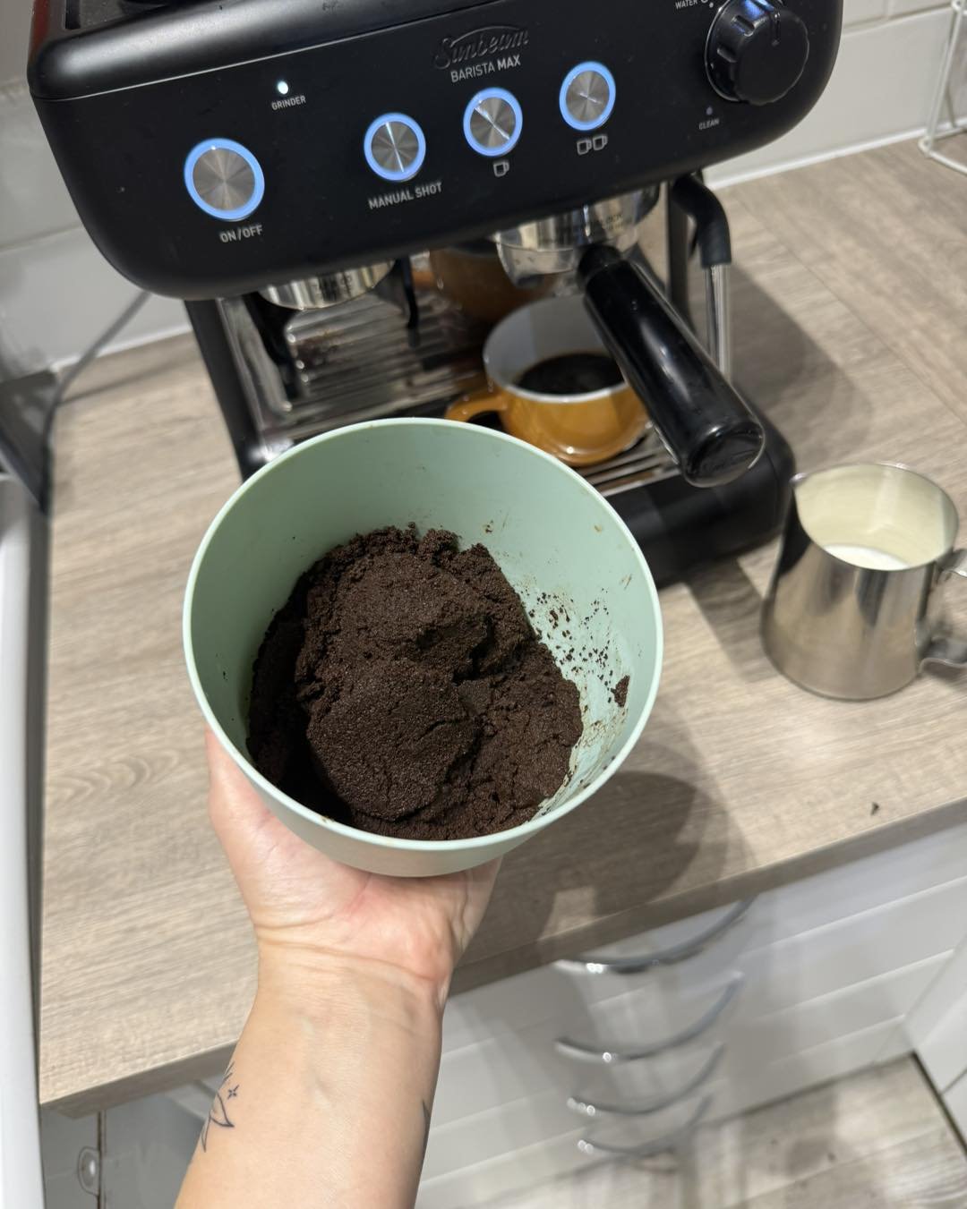 As we use real coffee beans for the coffee in our Salon, we have a lot of ground coffee that gets disposed in the bin every day.

Coffee beans are fantastic for the garden so I&rsquo;m just putting it out there for anyone who would like them every we