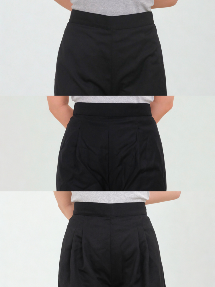 Comparison of trouser fit and waist proportions