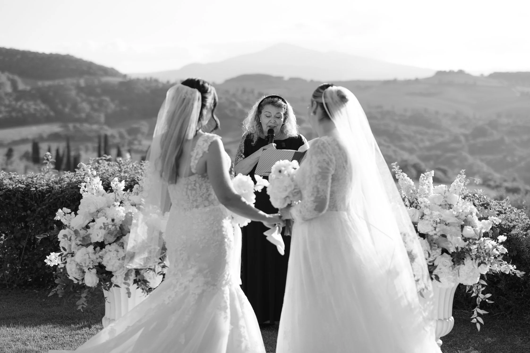 Scenic View for this Ceremony , with Tuscan Pledges Celebrant 