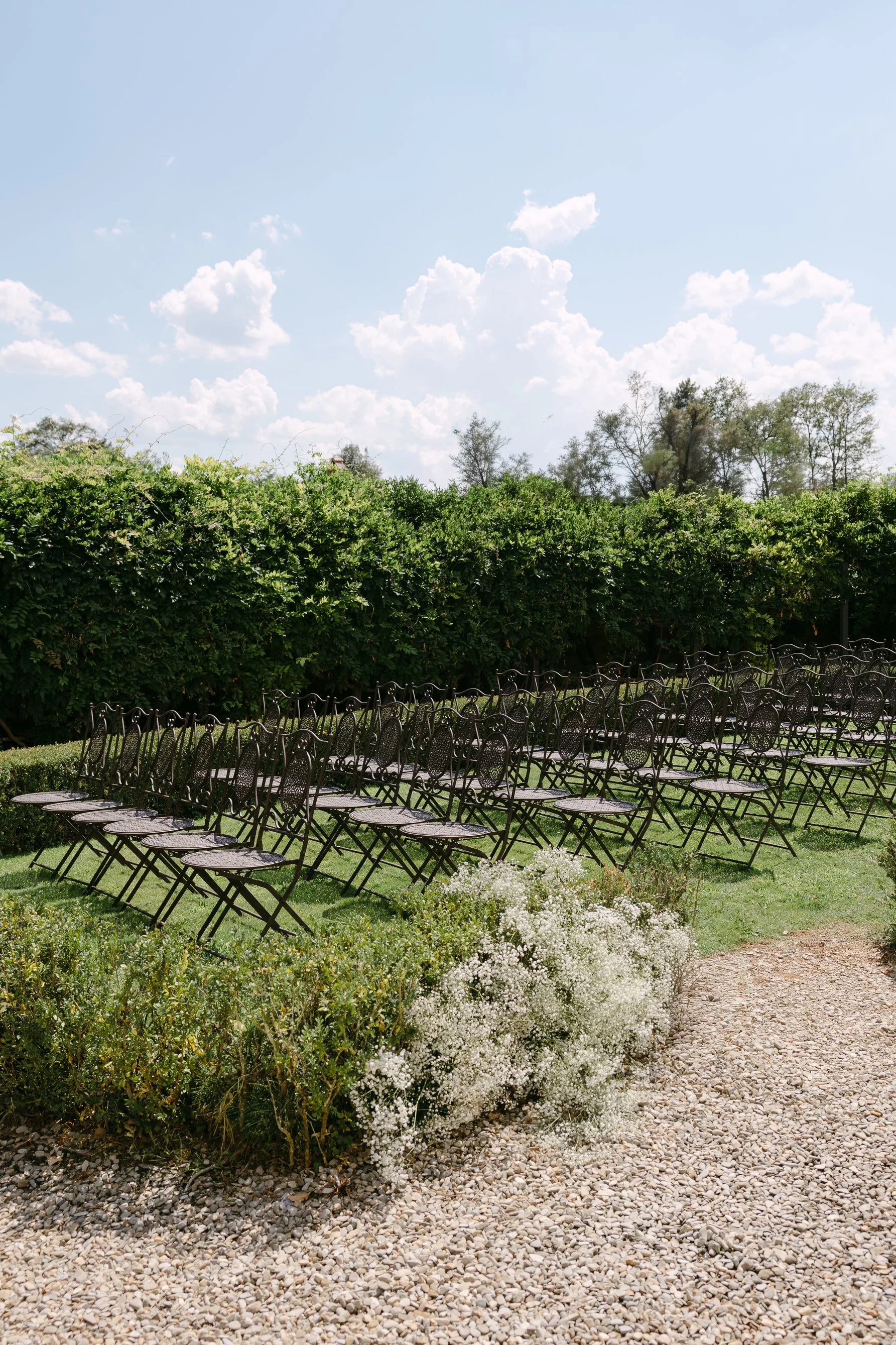 Baby Breath Floral installation for this elegant wedding at Il Borro