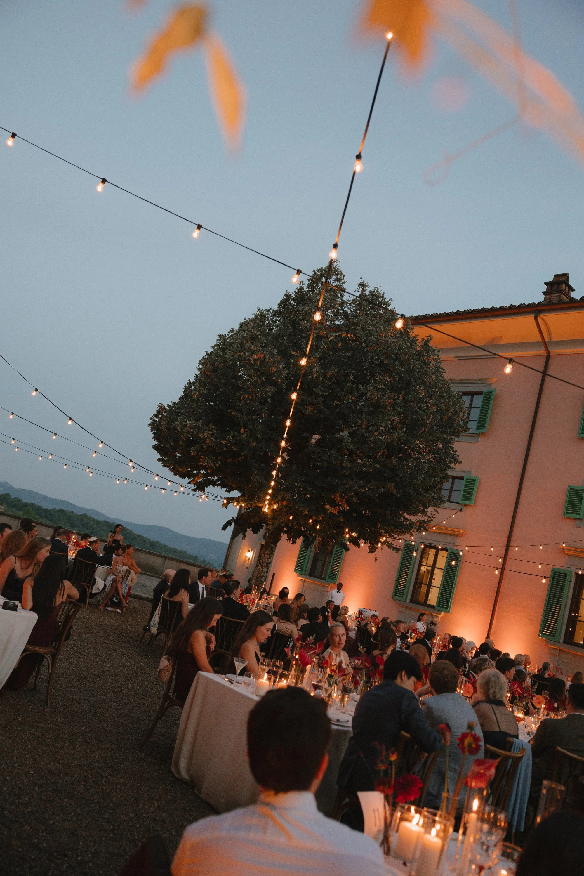 Evening atmosphere during the reception at Il Borro
