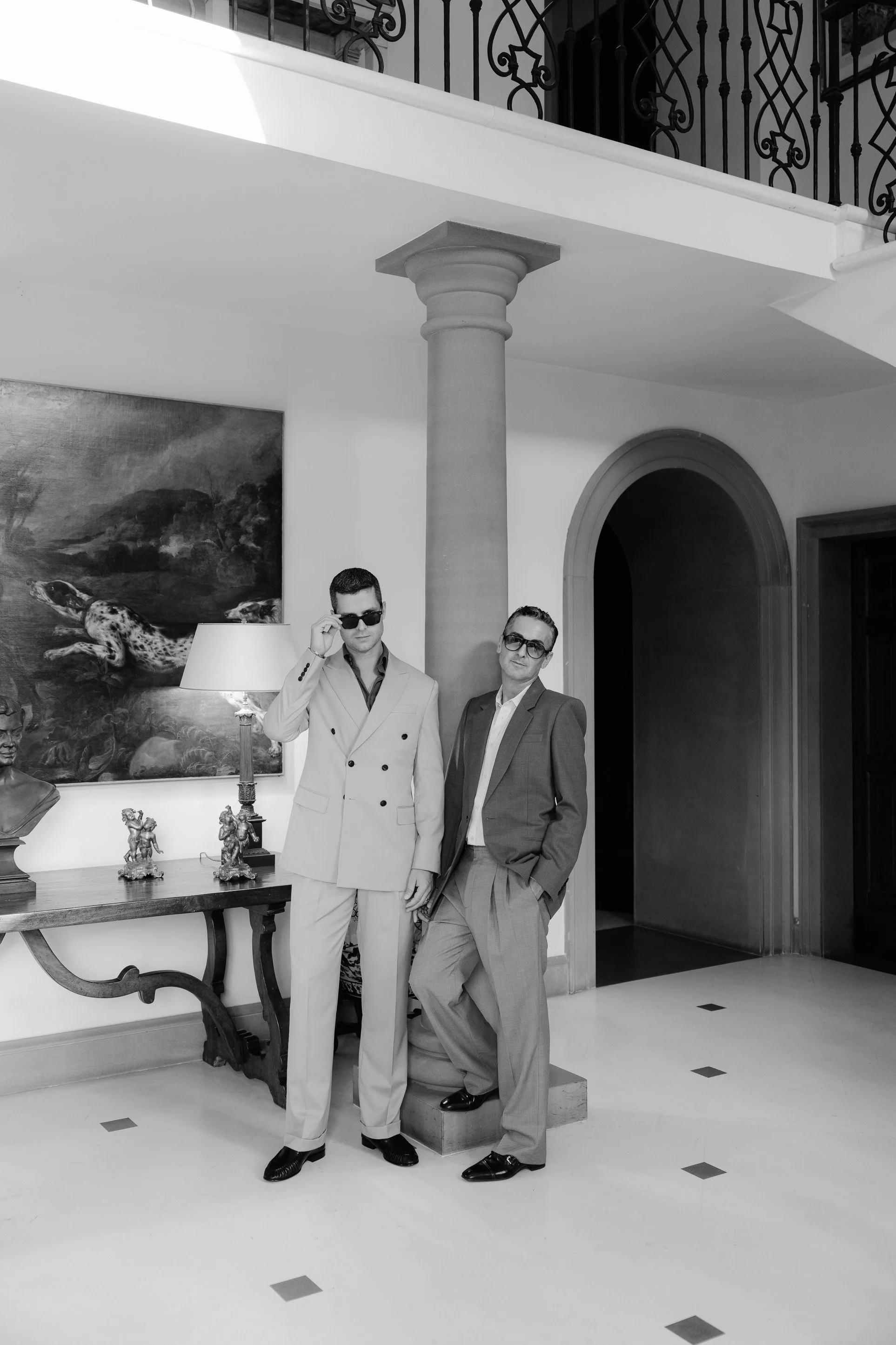 Portrait of Micah and Stefan inside their suite at Il Borro