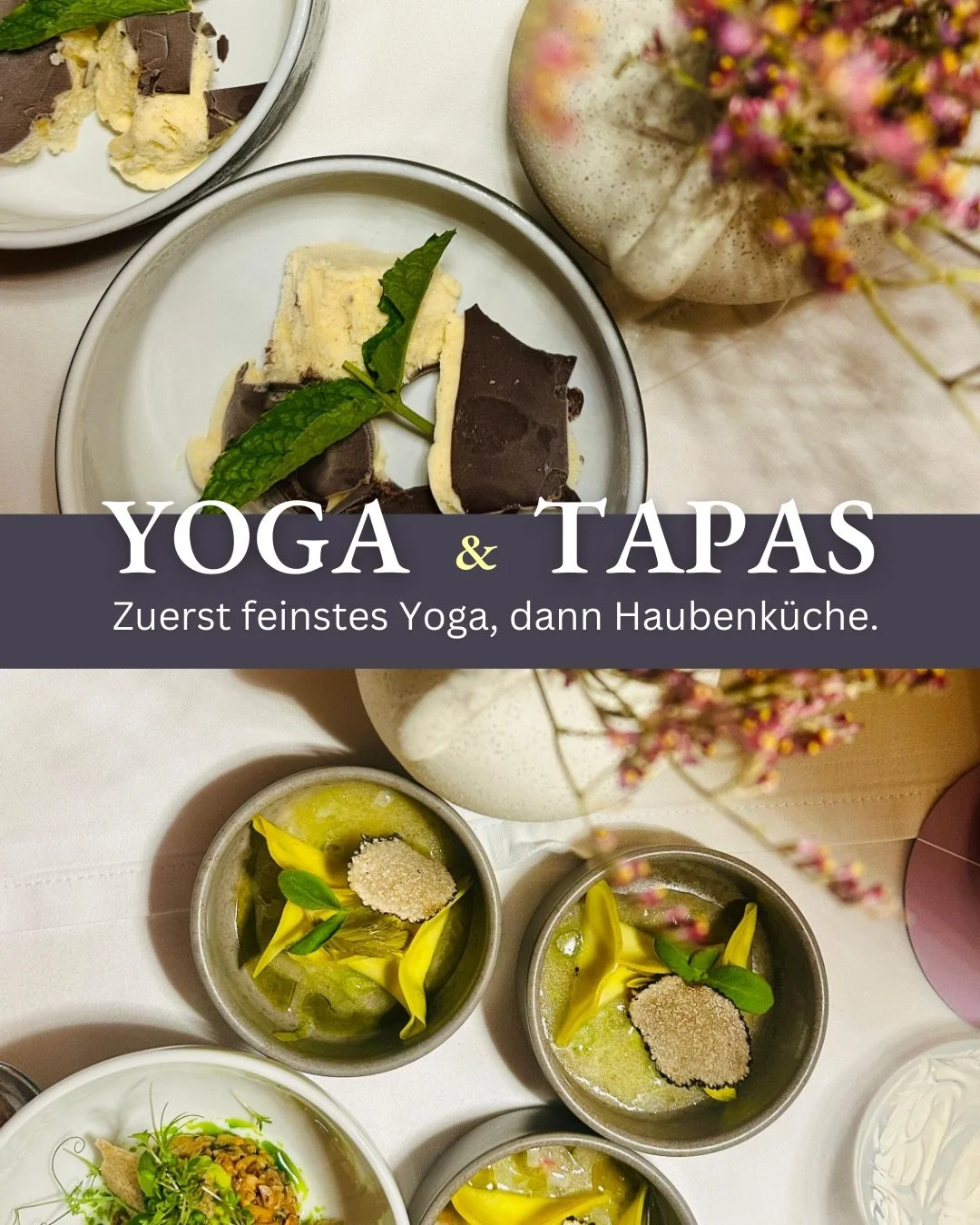 Erst om und dann nom 🤤 Erst auf die Yogamatte und dann Schlemmen im Hauben-Restaurant bei feinsten Tapas @gersbergalm 🤌

▫️▫️▫️
YOGA x TAPAS
MO I 26. Januar
MO I 27. April
MO I 6. Juli
jeweils 18.30-21.00 Uhr 

Yoga Teacher: @bettinawiesenegger 
Lo