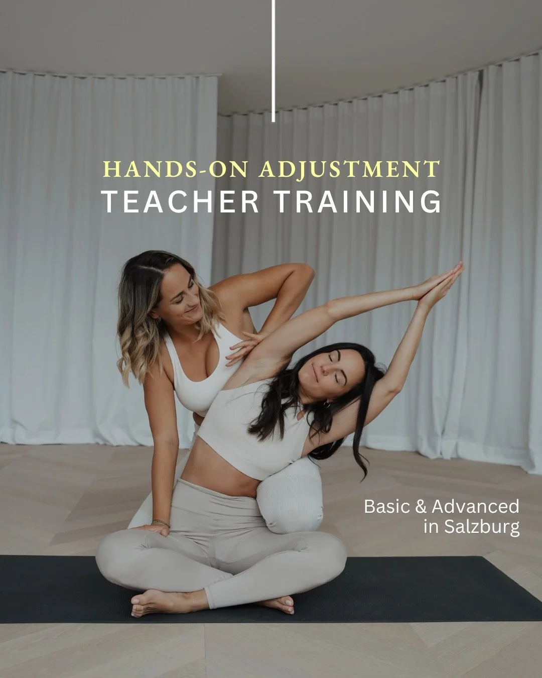 Hi yoga teacher, this is for you: @nathalie.moves kommt nach Salzburg und es gibt 2 Hands-On Adjustment Trainings mit ihr 🙌 Nathalie zeigt Dir, wie Du mit Deinen H&auml;nden mehr Raum, mehr Gef&uuml;hl und mehr Vertrauen bei Deinen Yogis entstehen l