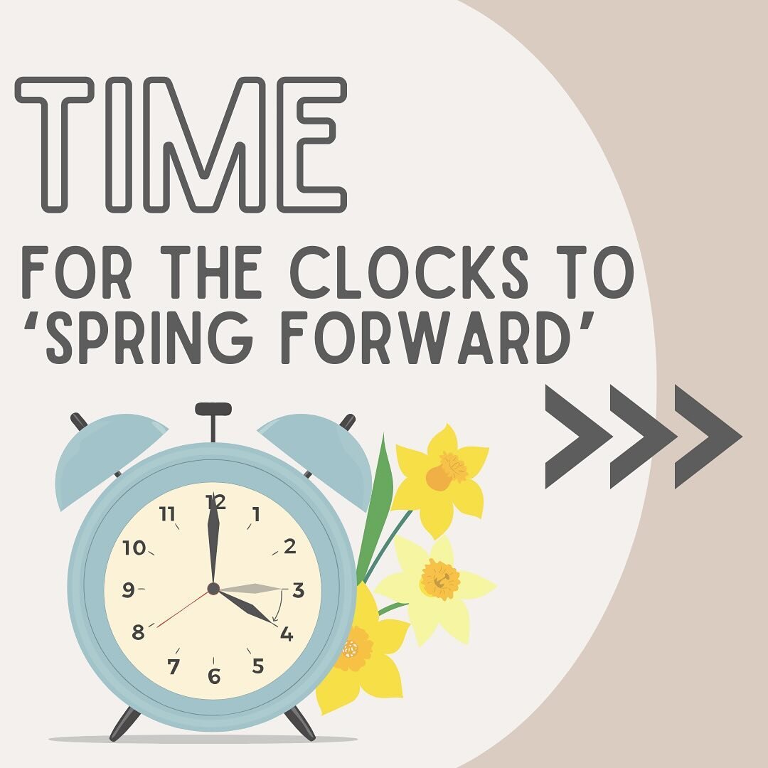 In the early hours of Sunday 31st March, the clocks will &lsquo;spring forward&rsquo; ⏰ and despite losing an hour of sleep, this means summer is on the way (along with hopefully some summer weather!)☀️
&nbsp;
The clocks changing may impact your litt