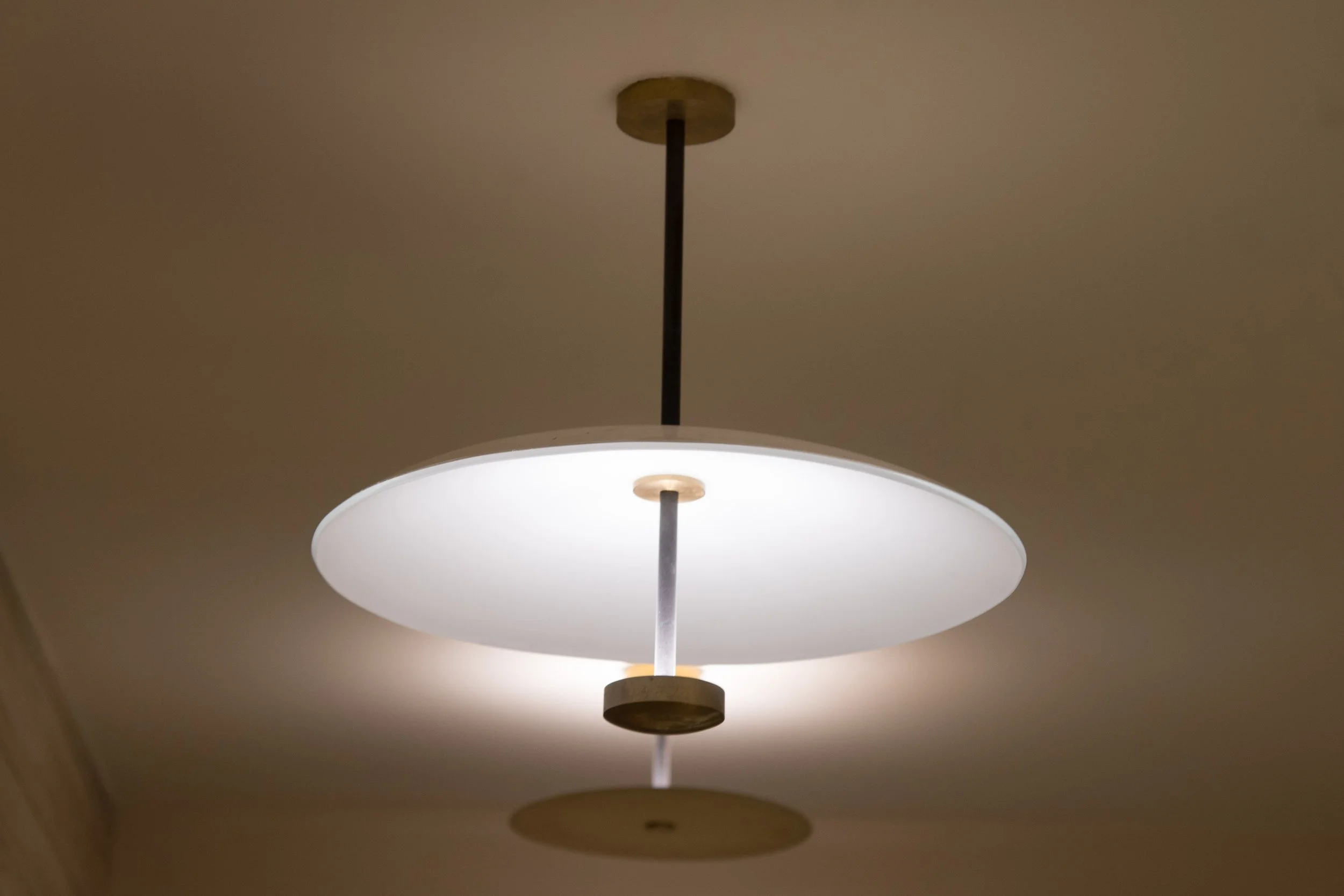 Modern ceiling light fixture with circular design