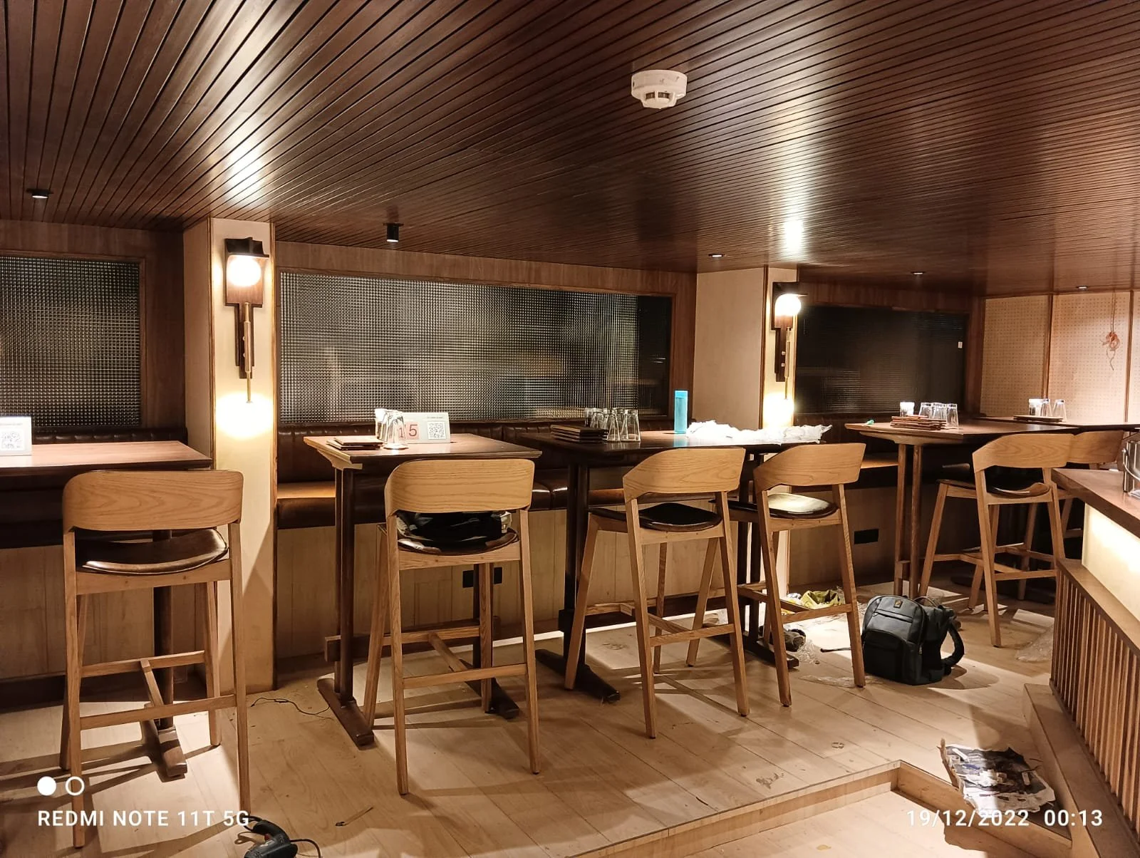 wall light at salt water cafe