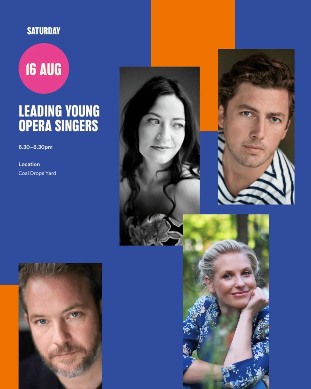 Leading Young British Opera Singers - at King's Cross Summer Sounds. 
A unique evening of opera, musical theatre and song with four of the country’s most exciting young singers, associated with English National Opera.
Ellie Laugharne (Soprano