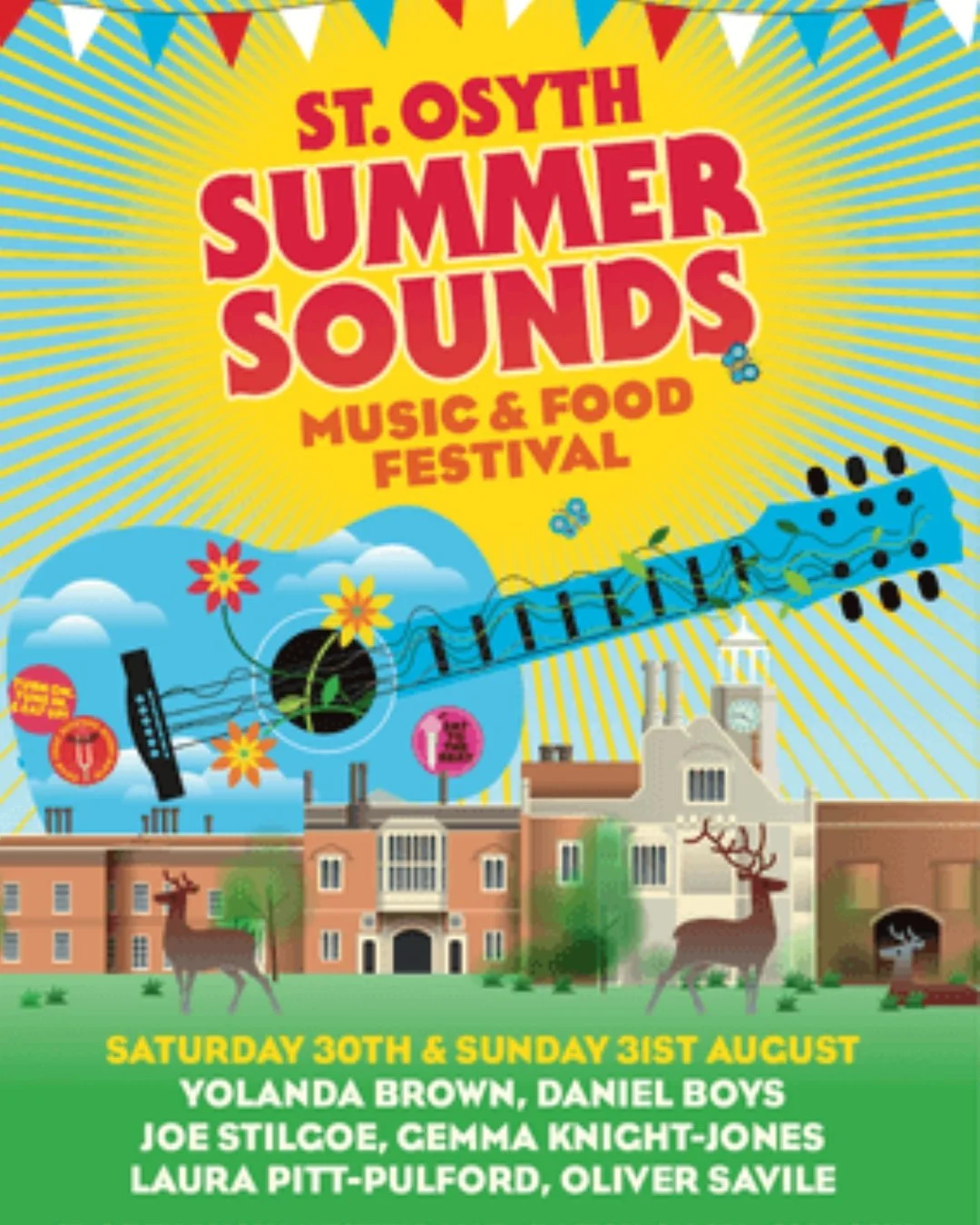 Loved King’s Cross Summer Sounds?
Why not make your next adventure St Osyth Summer Sounds: Music & Food Festival!
Escape to the coast for a day out in the country during the last weekend of the school holidays.
Enjoy world-class music, s