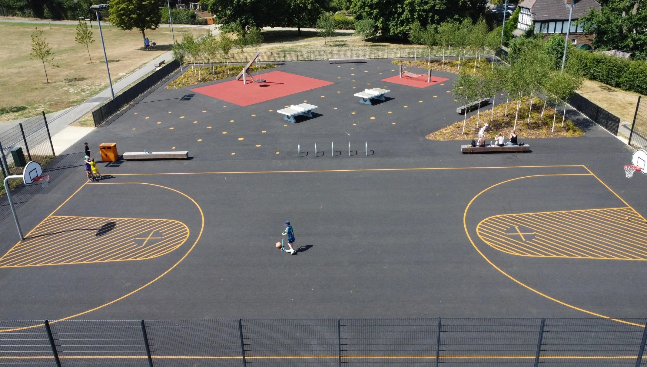 At Mount Noddy, the existing MUGA has been reimagined as a new youth zone &mdash; not just somewhere to play sport, but somewhere young people can meet, relax and enjoy being outdoors 🏀🌿
 
The design approach was informed by the principles of Make 