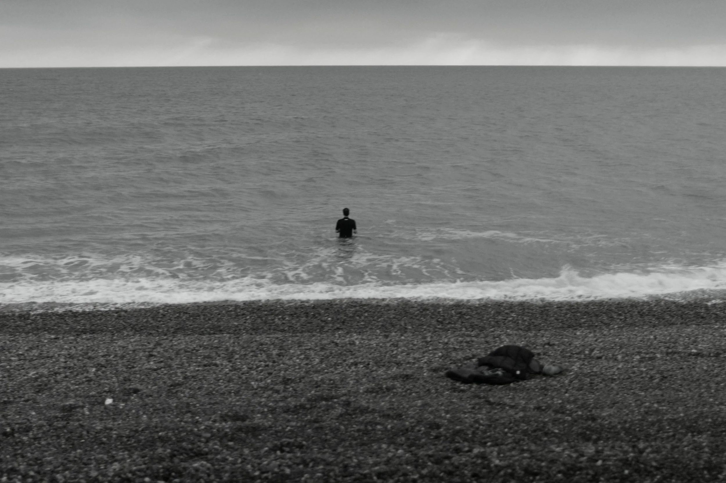 The open sea beckons, to face the chill and deaths embrace or turn and live another day.