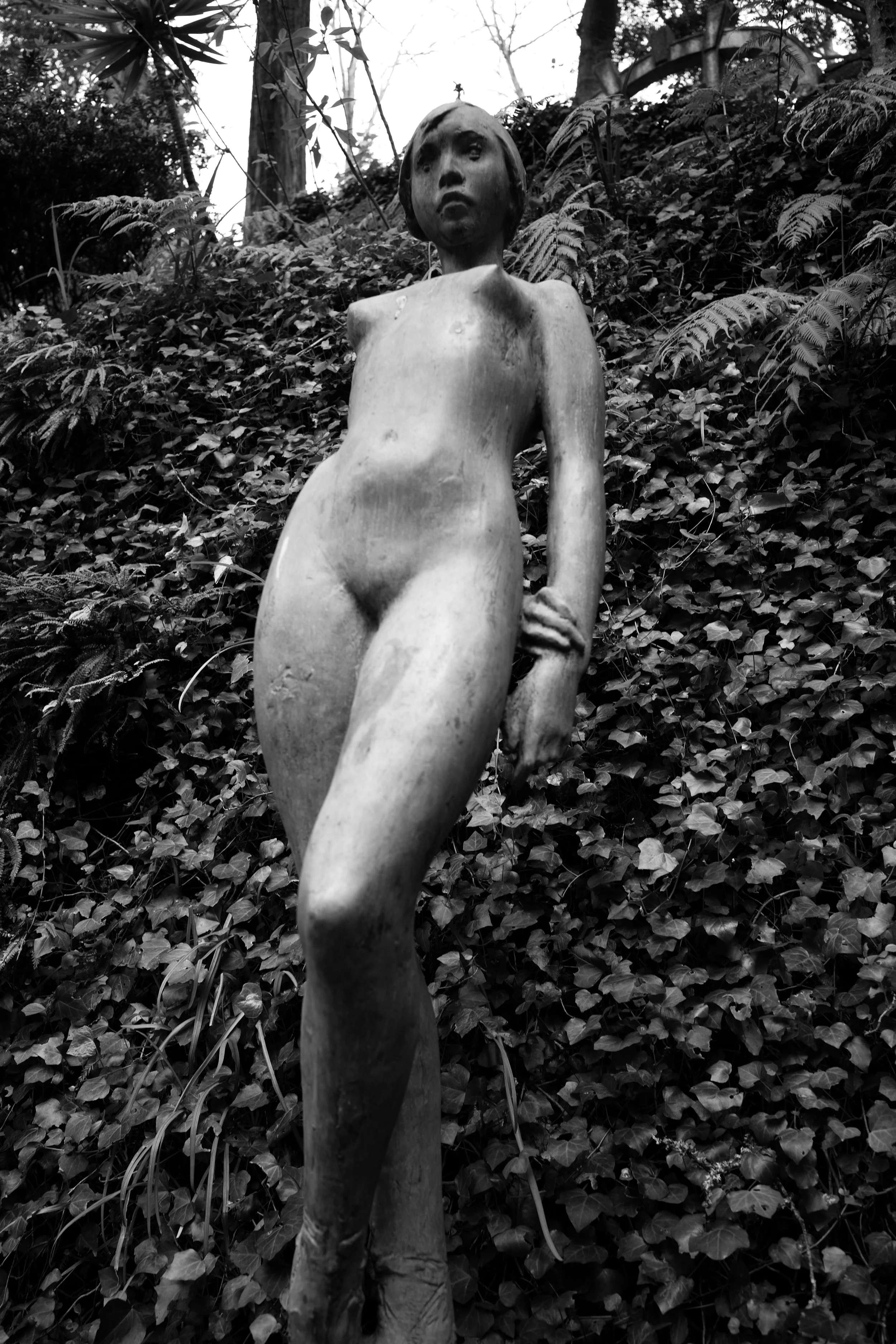 The pride in youth bares the body. She stands and stares into oblivion.