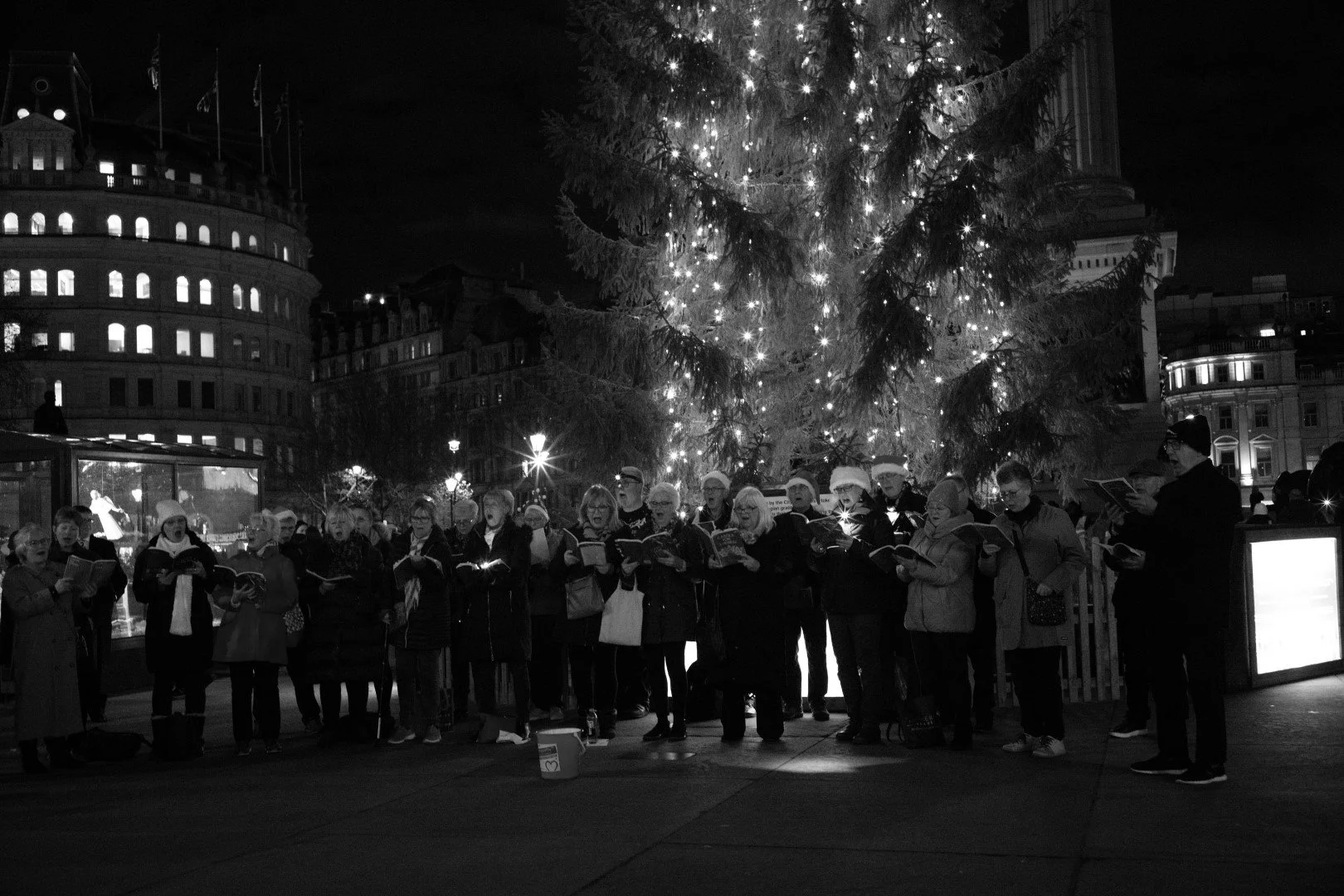 A Choir sung in chilly air, brings cheer to lonely souls. The memory of warmth and peace, slides through thy heart of stone.