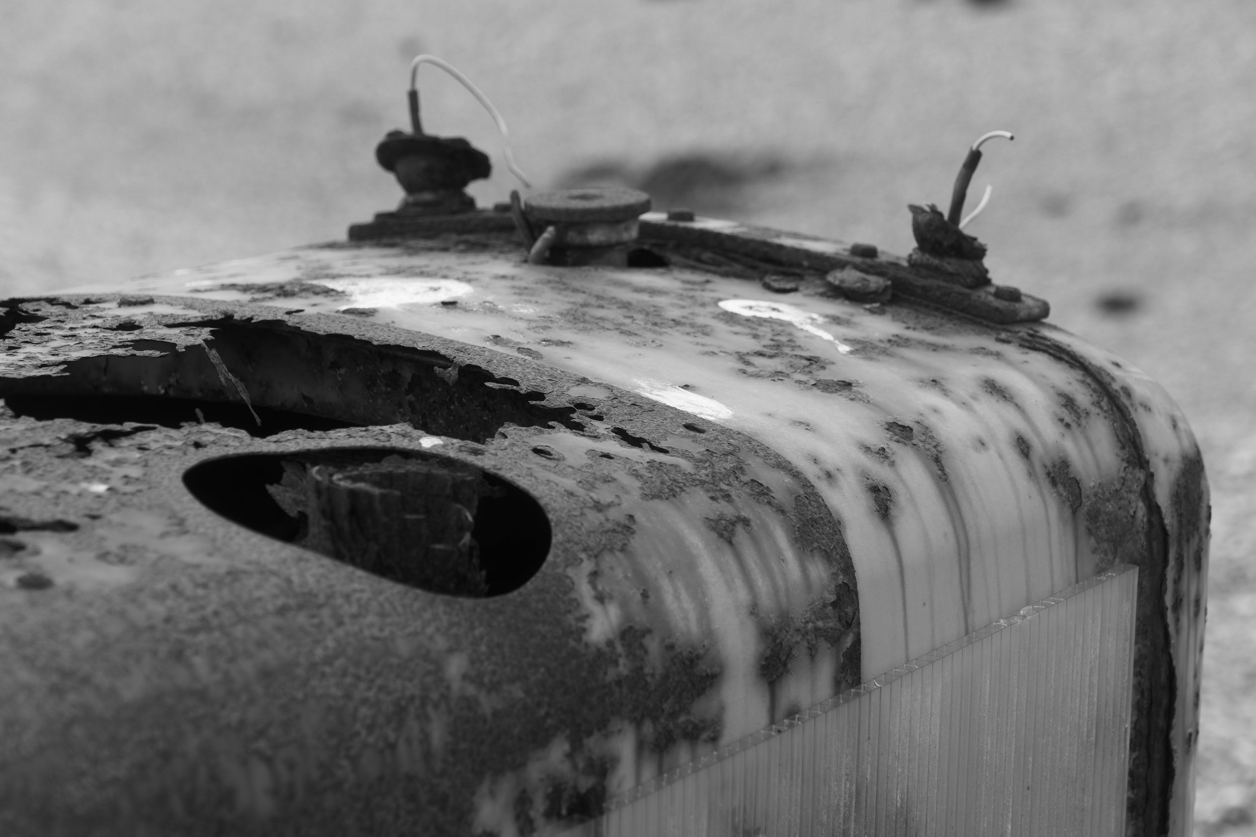 Machines that roared with dragons smoke to haul the stuff of life. Falls silent as the sea returns to claim a soul alight.