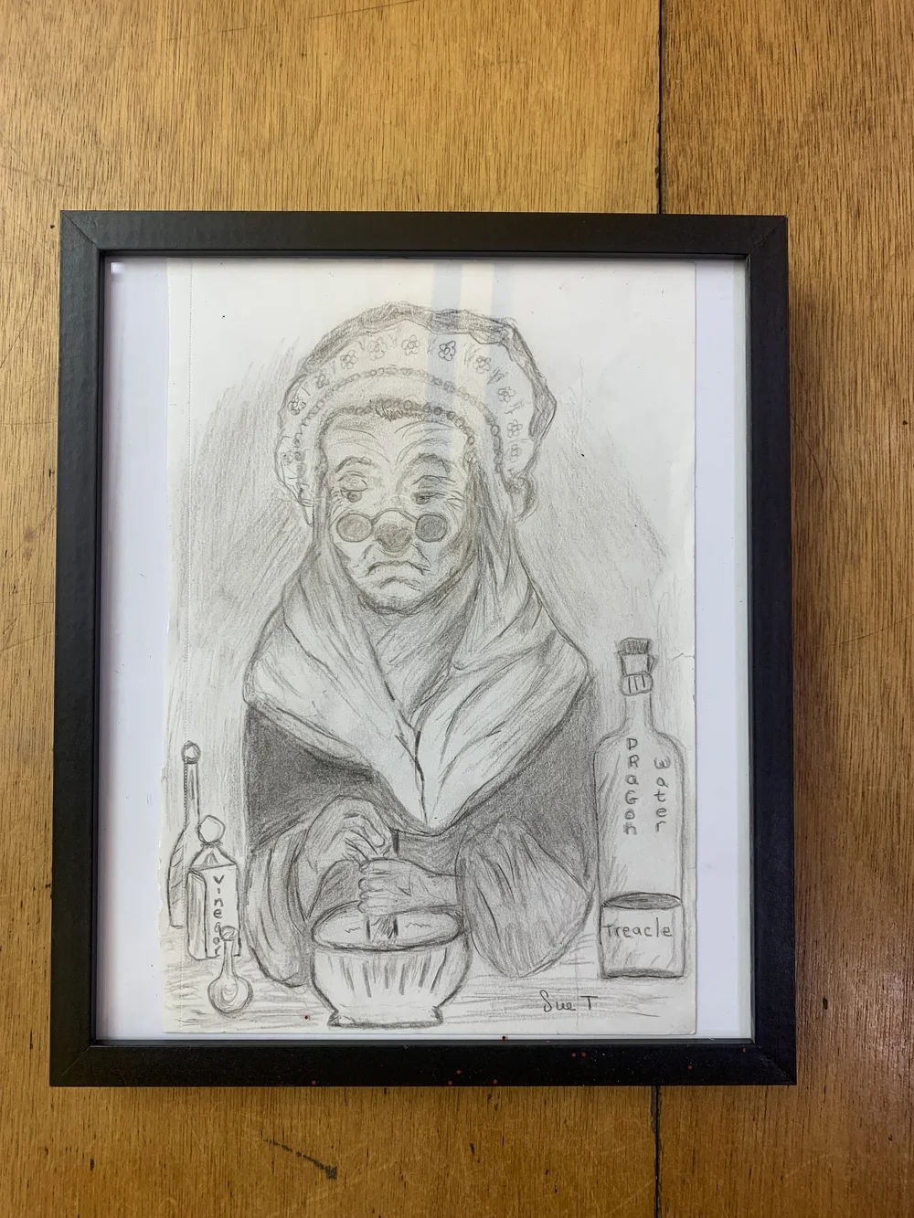 One of the drawings displayed in the exhibition