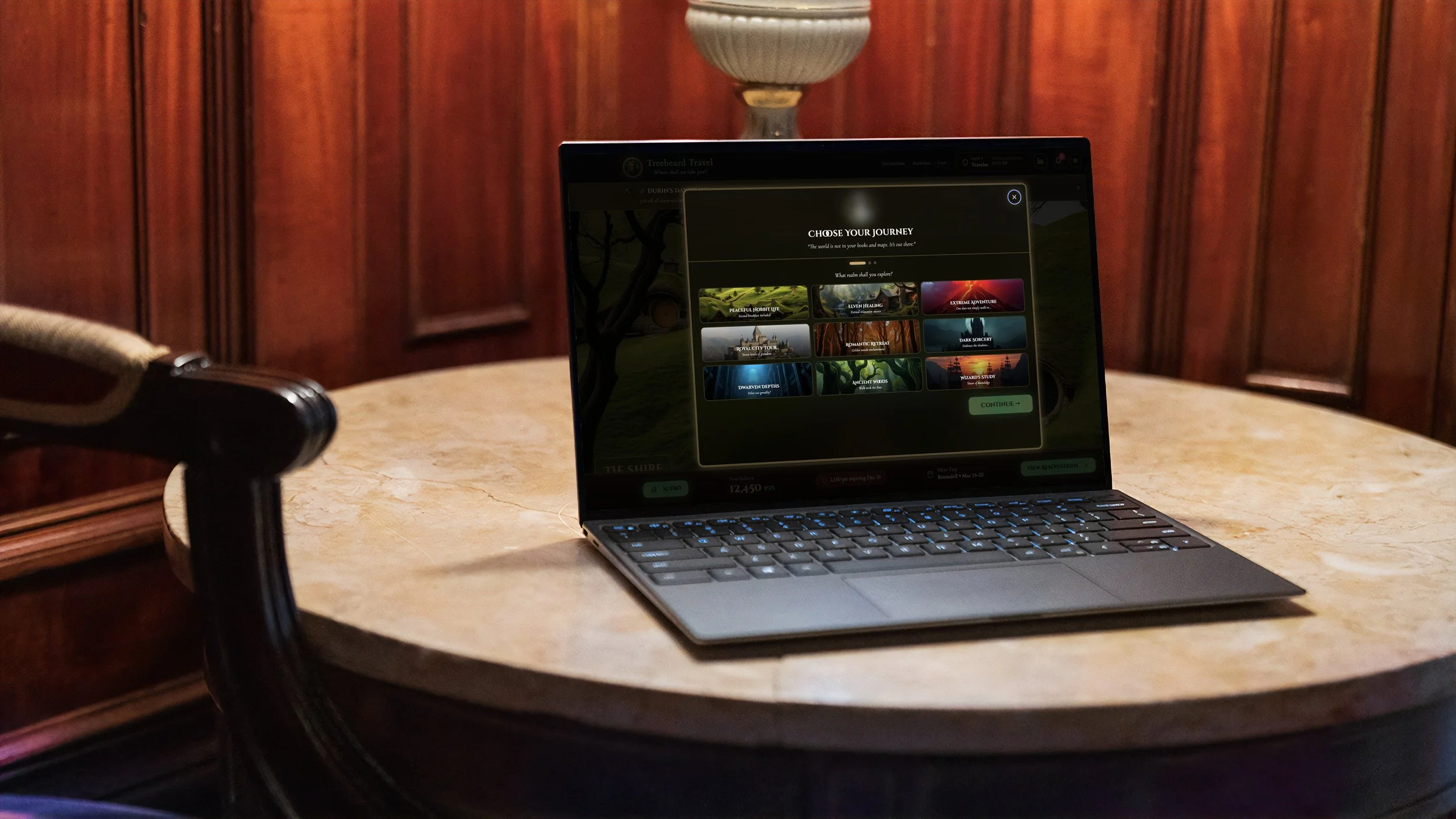 category layouts, minimal info overload