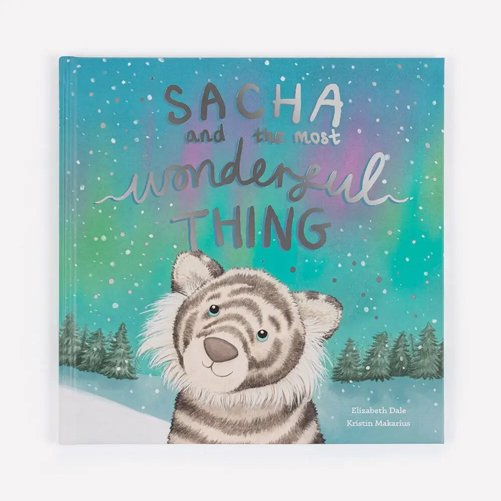 Sacha And The Most Wonderful Thing Book by Jellycat, Front View.
