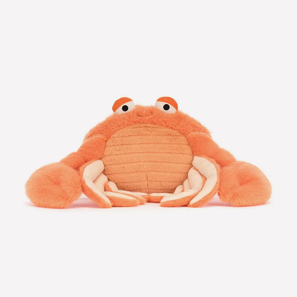Pinchsnap Crab by Jellycat, Front View.