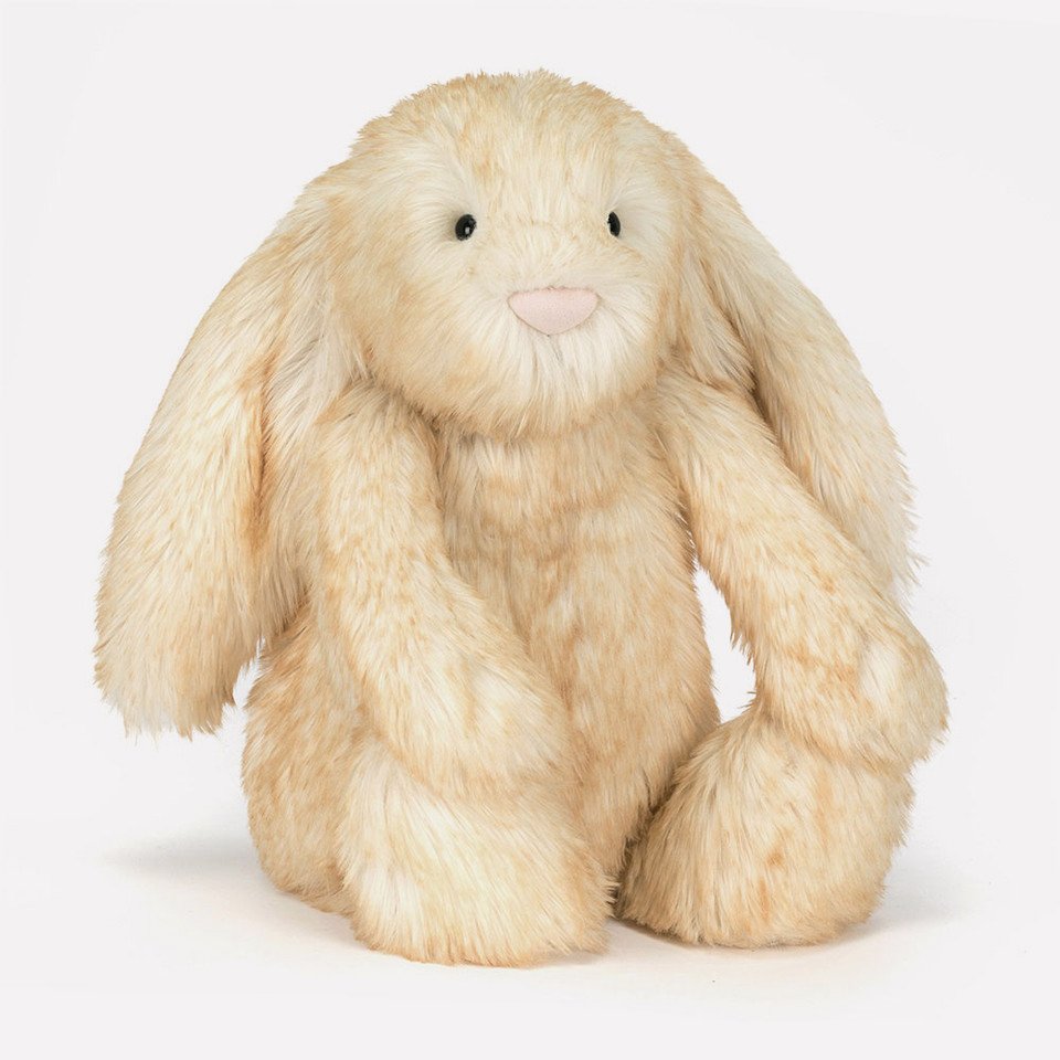 Jellycat Springlowe Luxe Bunny, front side view.
