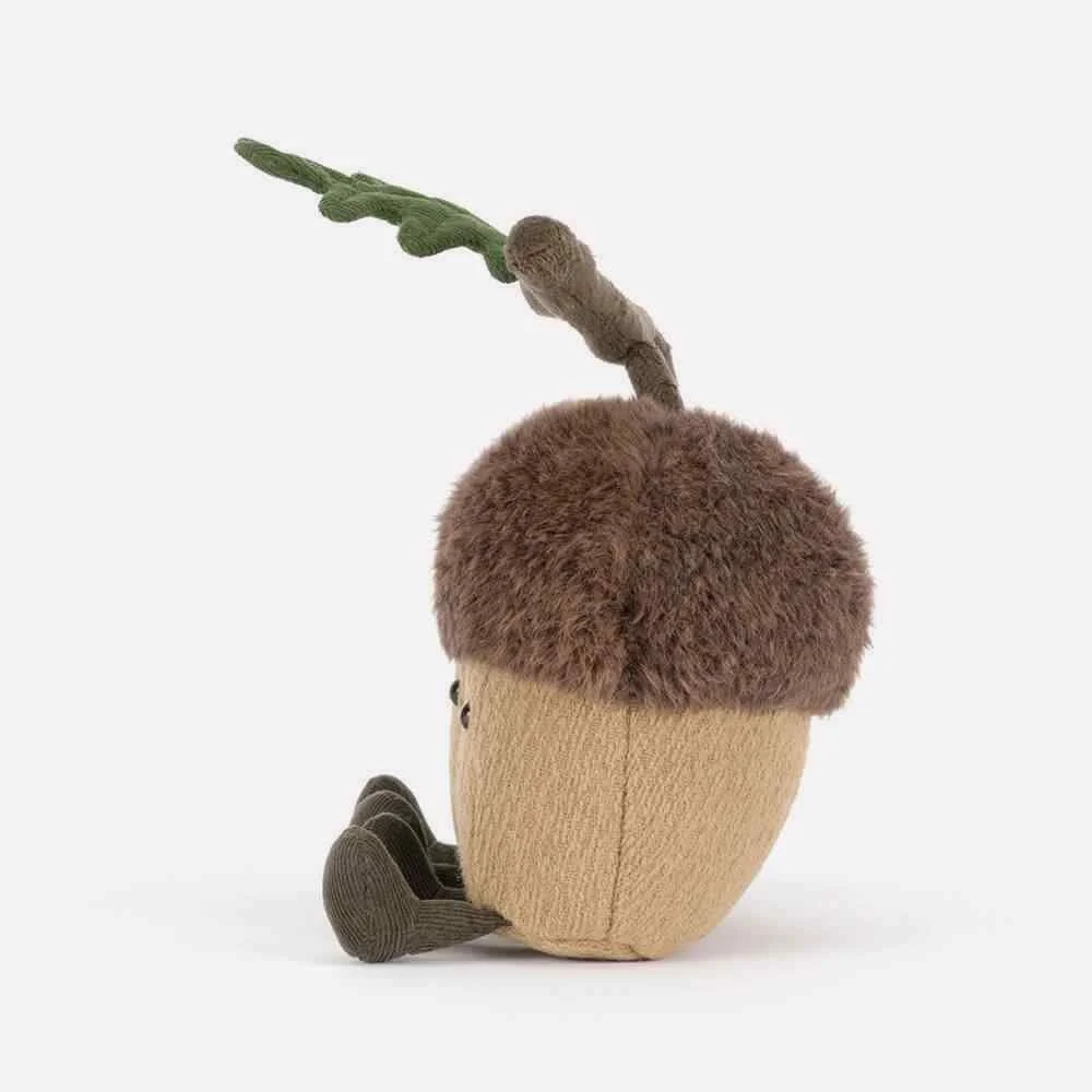 Amuseables Ort & Tum Acorns by Jellycat, Side View.