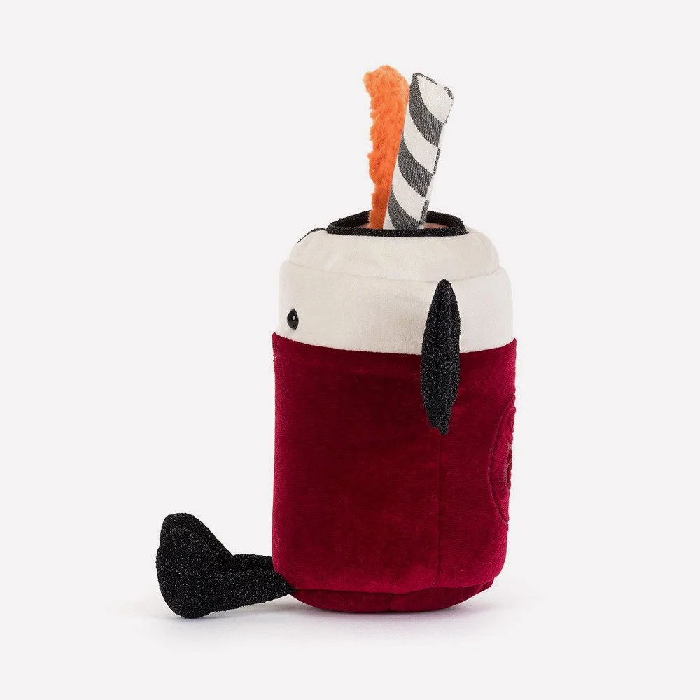 Amuseables Vampop Drink by Jellycat, Side View.