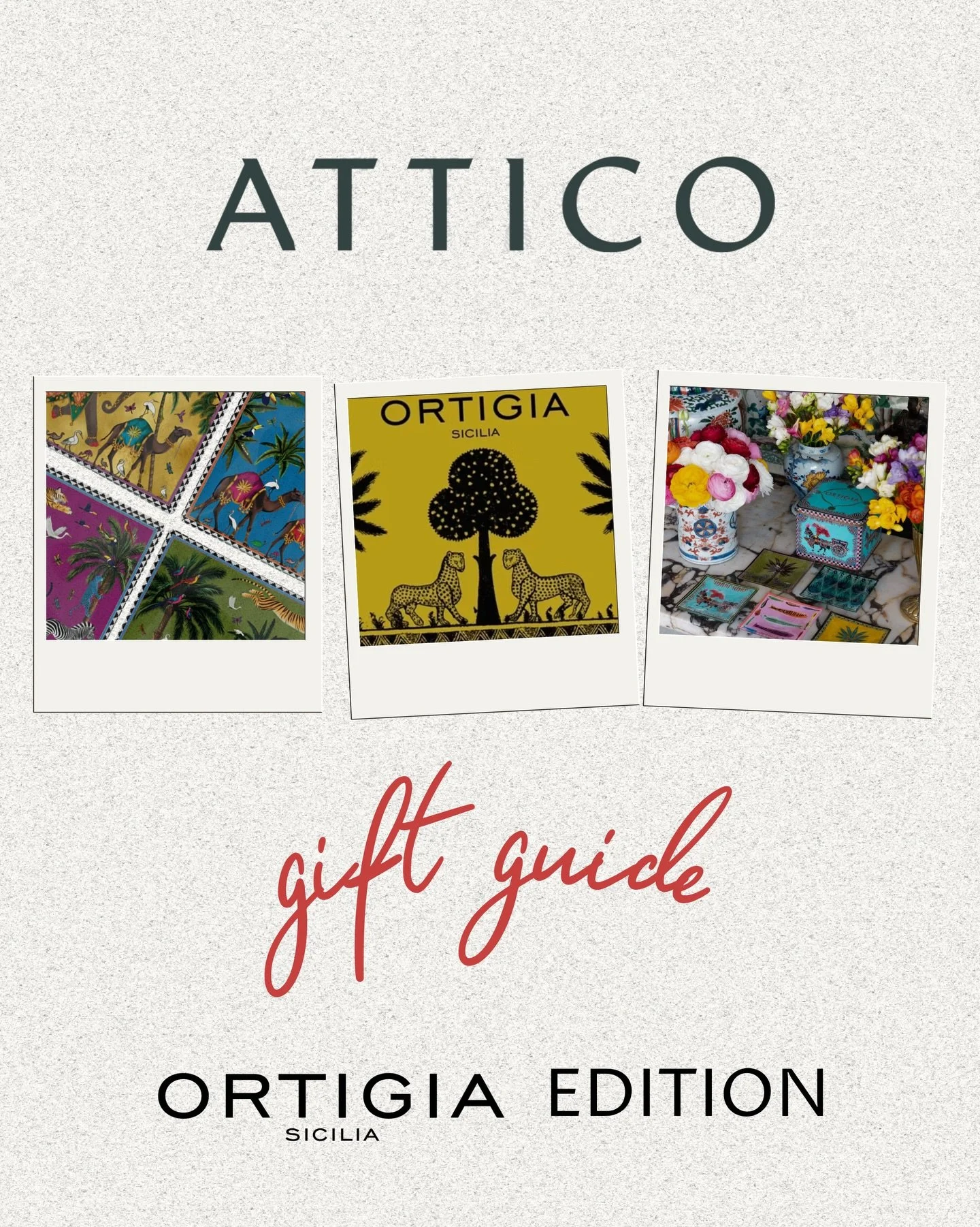 ✨ Attico Gift Guide: Ortigia Edition ✨

Our shelves are beautifully stocked with the latest collection from @ortigiasicilia &mdash; a timeless favourite in store.

Discover beautifully packaged gifts, Mediterranean scents, and luxurious home accessor